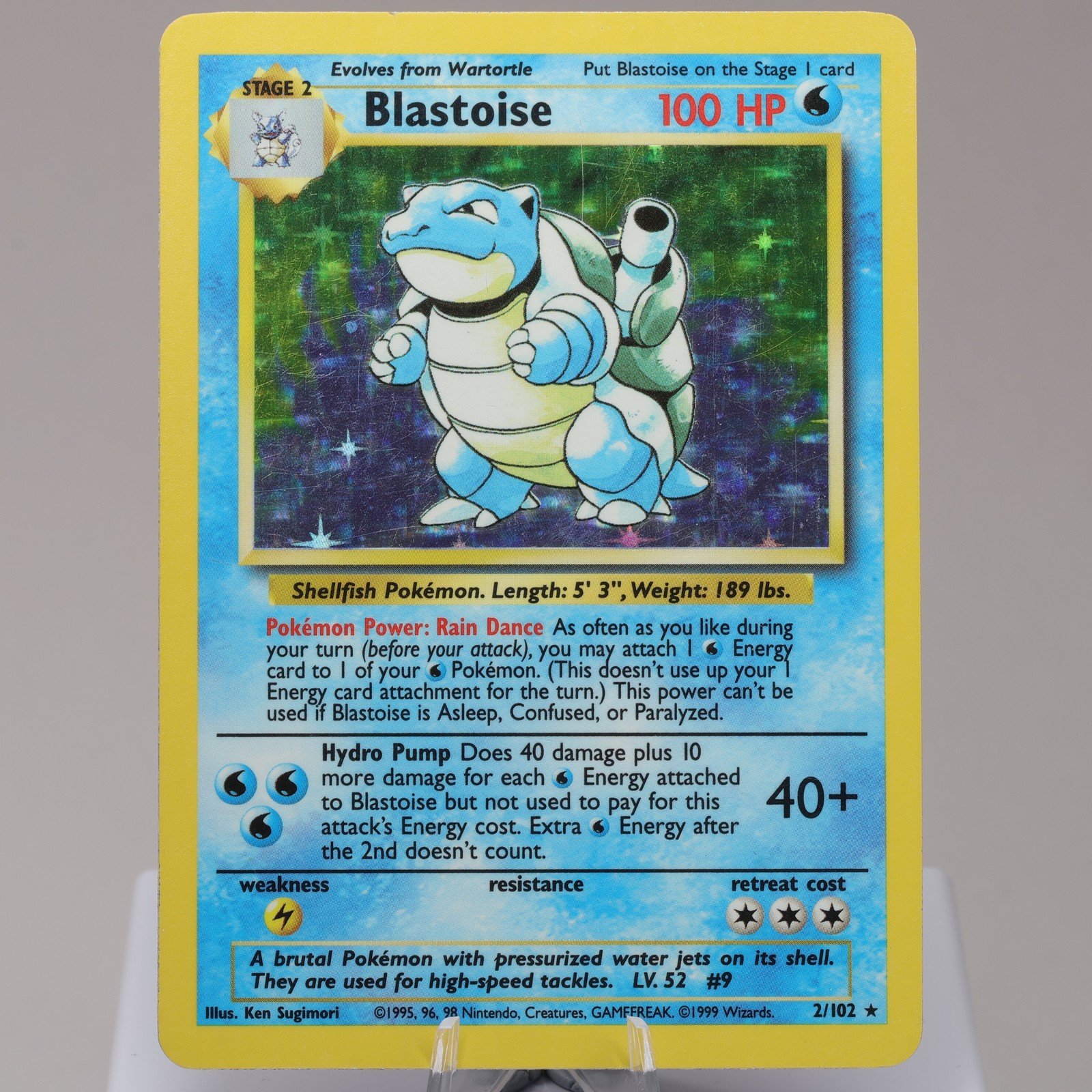 Pokemon TCG Blastoise 2102 Base Set Holo Rare WOTC 1999 MP 167950658961 2