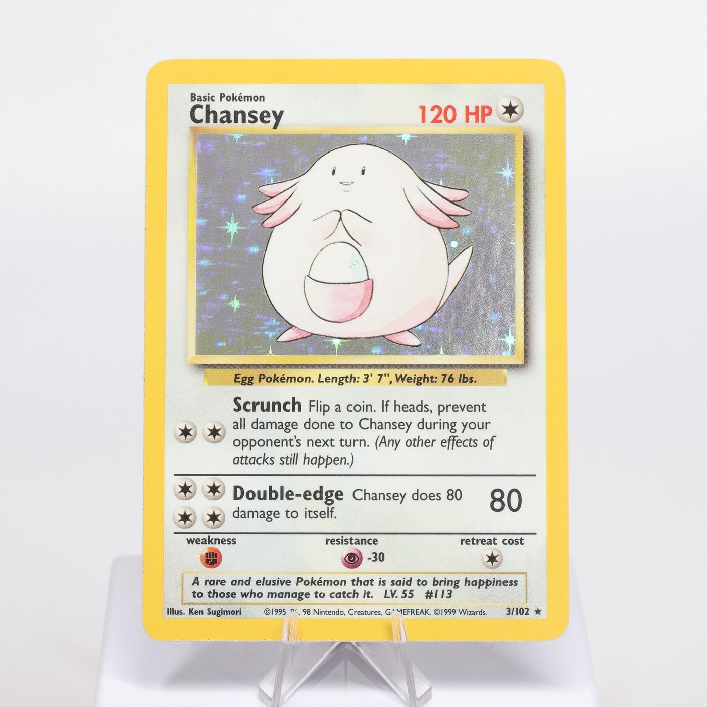 Pokemon TCG Chansey 3102 Base Set Holo Rare WOTC NM 168220700191 2
