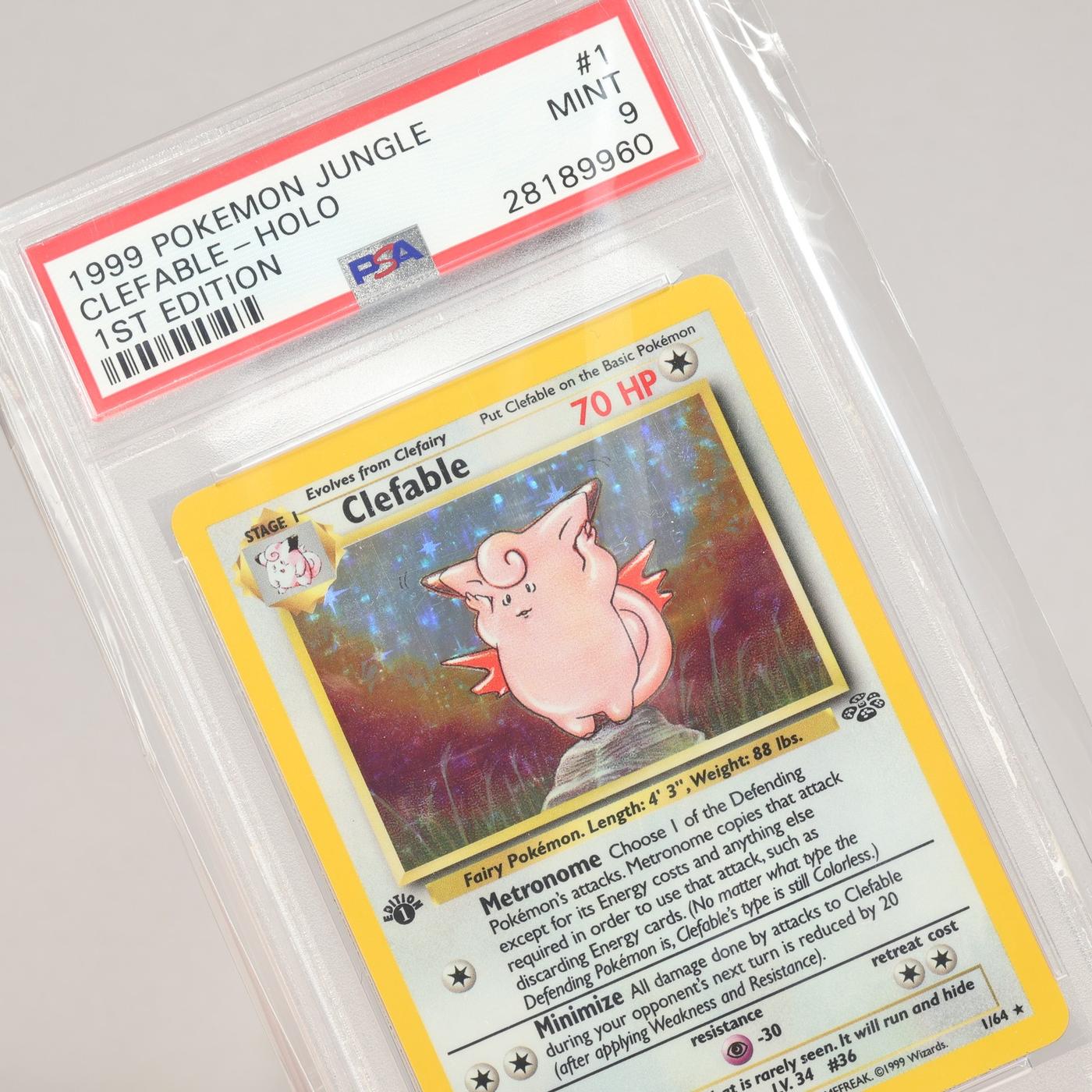 Pokemon TCG – Clefable 1/64 Jungle Holo Rare 1st Edition – PSA 9 MINT