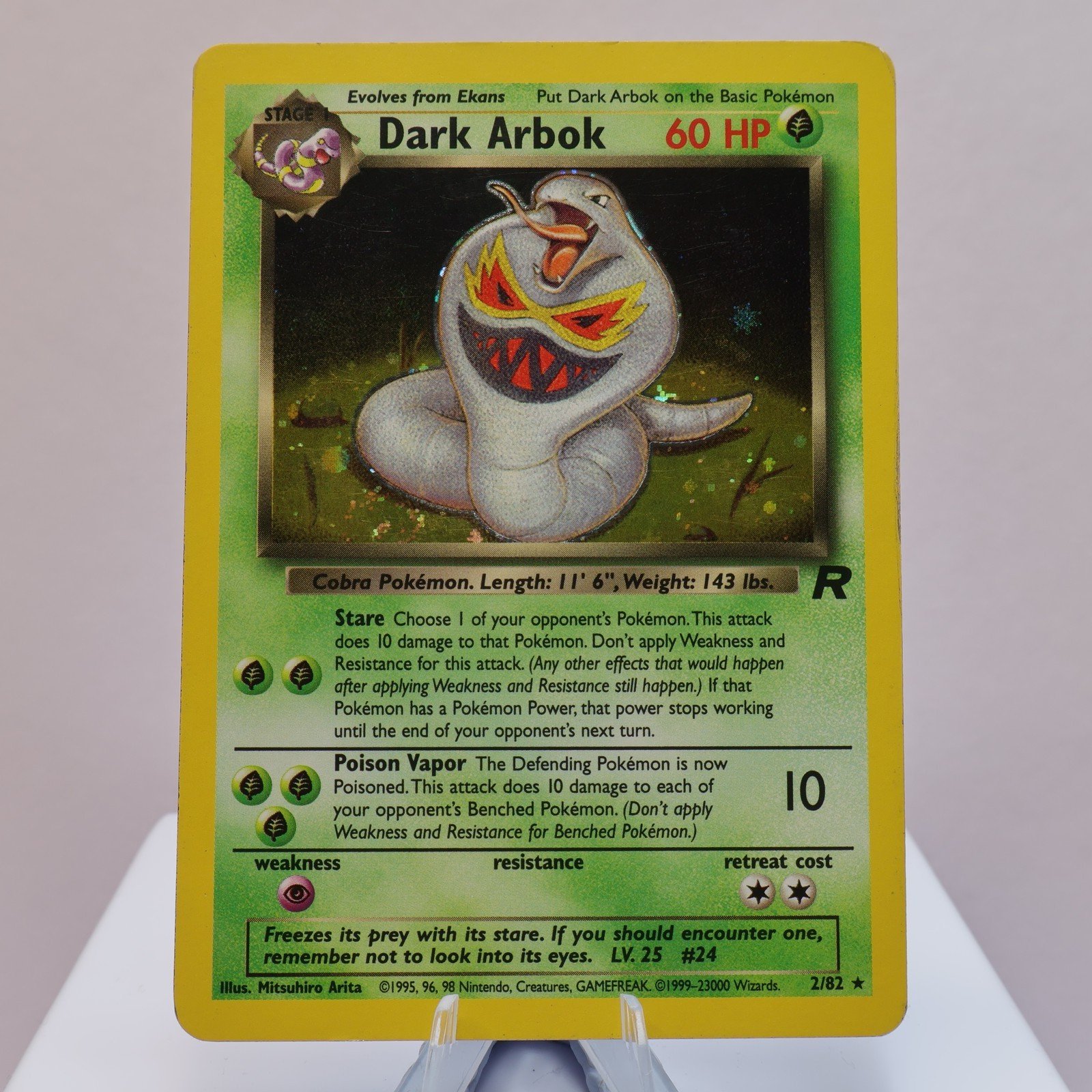 Pokemon TCG Dark Arbok 282 Team Rocket Holo Rare WOTC 1999 PL 167830364461 2