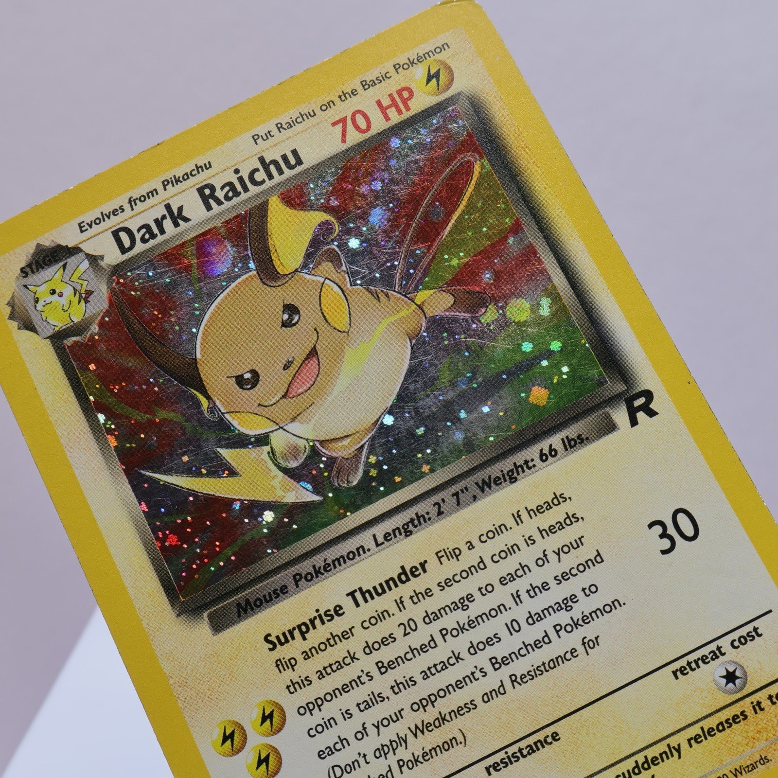 Pokemon TCG Dark Raichu 8382 Team Rocket Secret Rare WOTC 1999 PL 167830364451