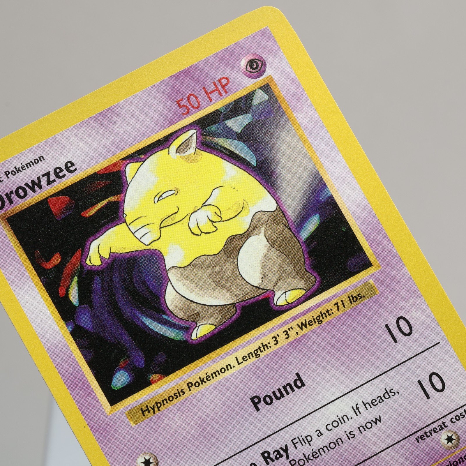 Pokemon TCG – Drowzee 49/102 Base Set Common Shadowless WOTC 1999 – EXC
