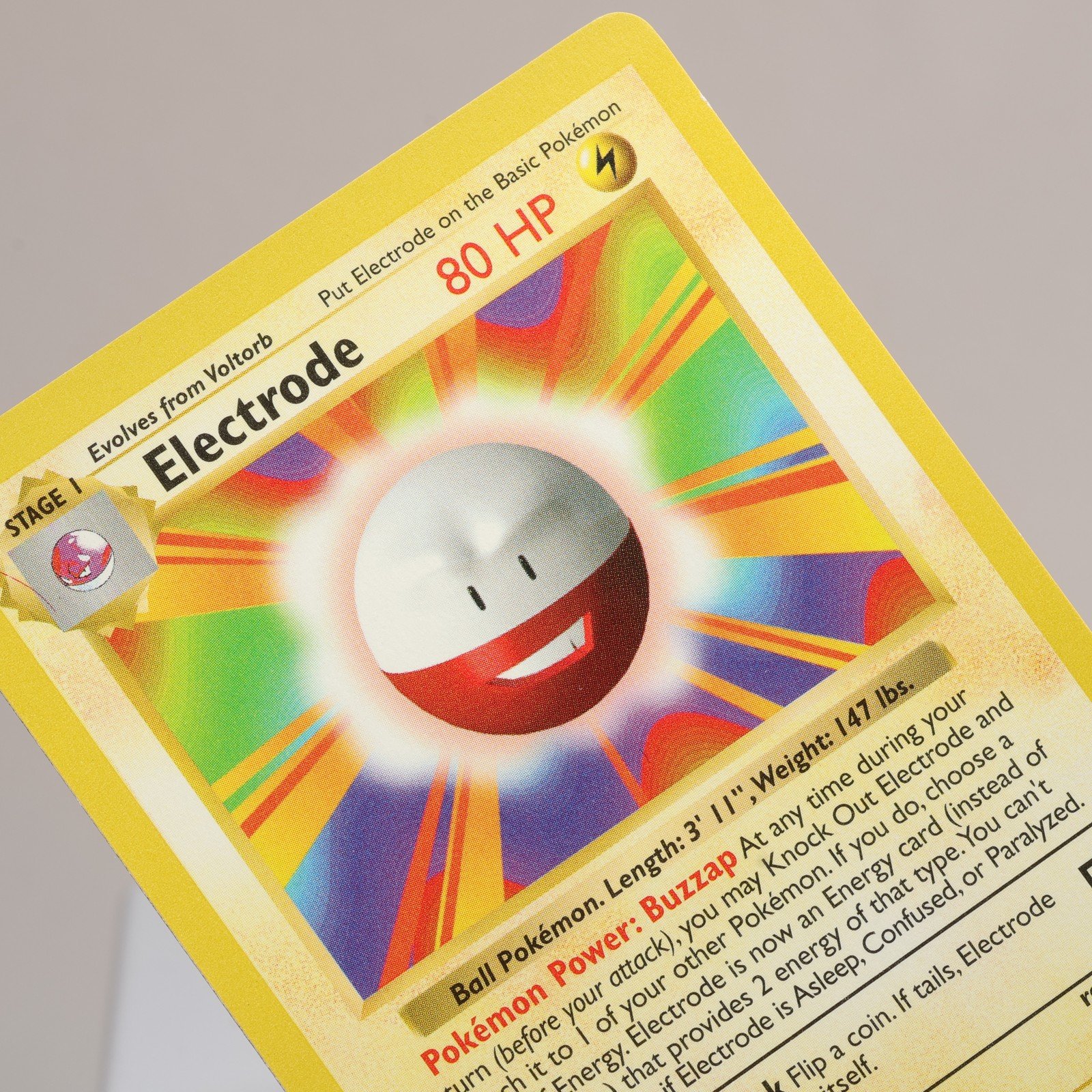Pokemon TCG – Electrode 21/102 Base Set Rare Shadowless WOTC 1999 – EXC/NM