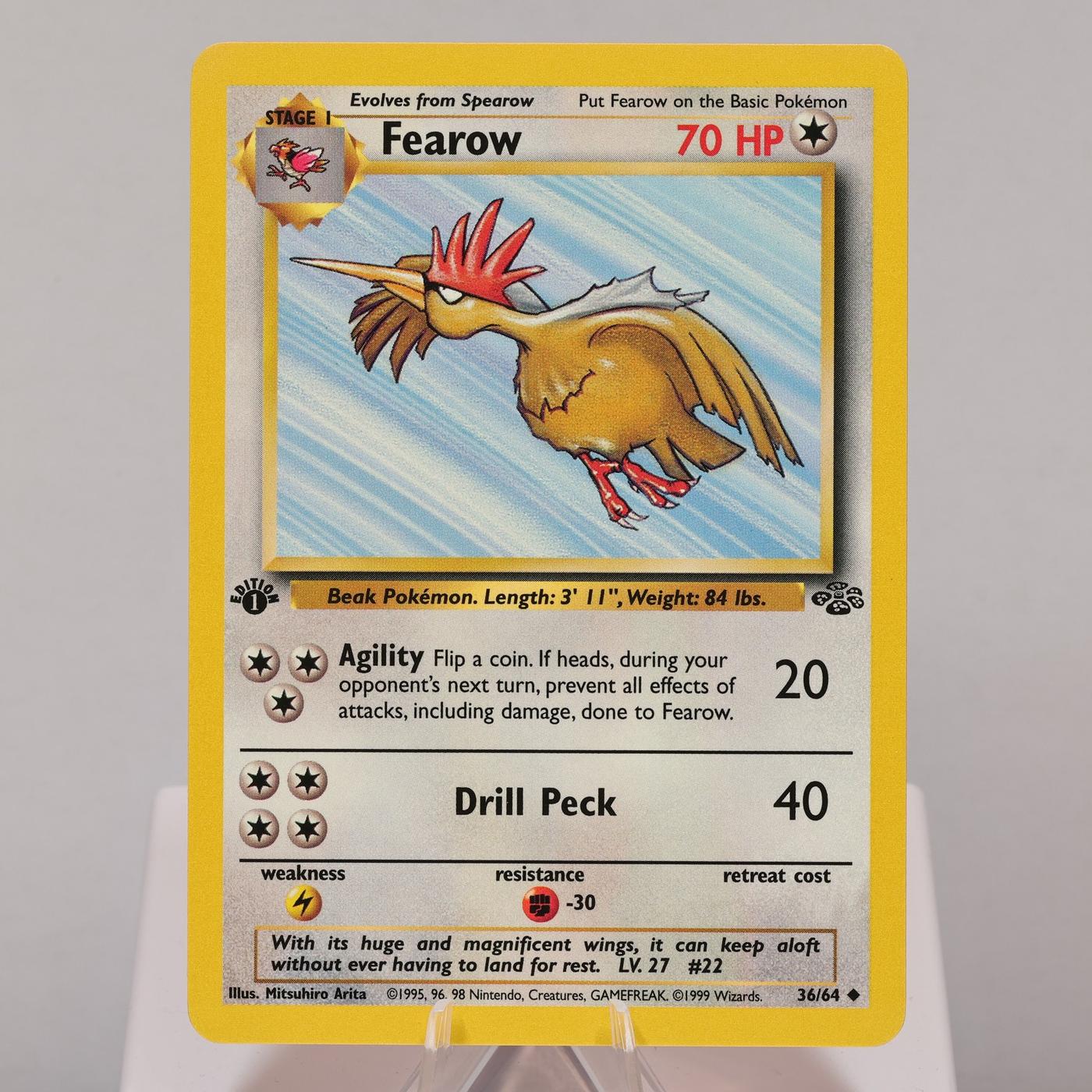 Pokemon TCG Fearow 3664 Jungle Uncommon 1st Edition WOTC EXCNM 168575354971 2