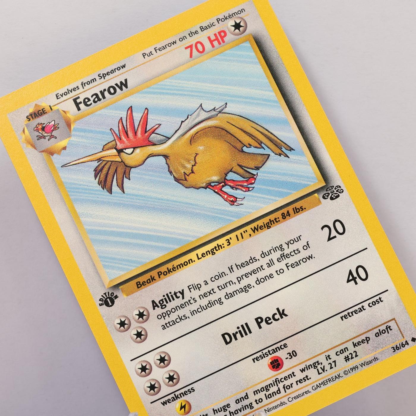 Pokemon TCG Fearow 3664 Jungle Uncommon 1st Edition WOTC EXCNM 168575354971