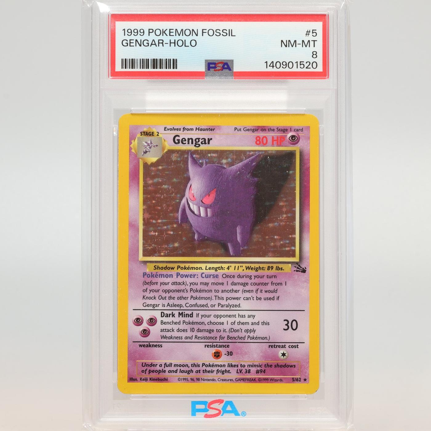 Pokemon TCG Gengar 562 Fossil Holo Rare PSA 8 NMMT 168407689381 2