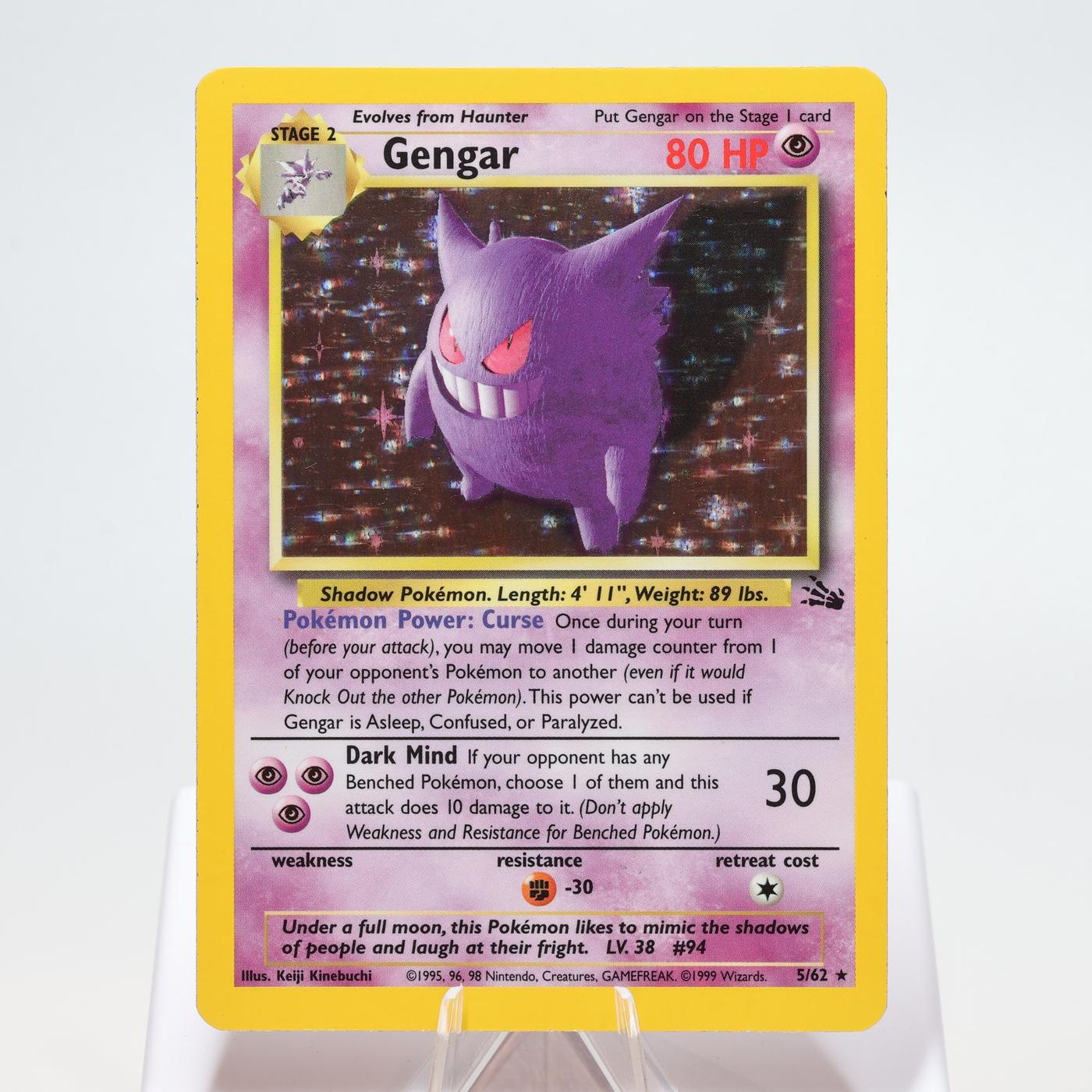 Pokemon TCG Gengar 562 Fossil Holo Rare WOTC EXCNM 168327252491 2