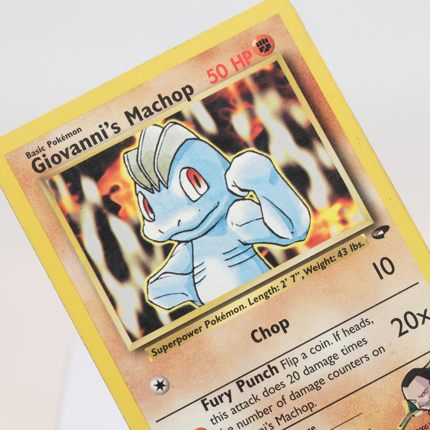 Pokemon TCG Giovannis Machop 72132 Gym Challenge Common WOTC HP 168232466161