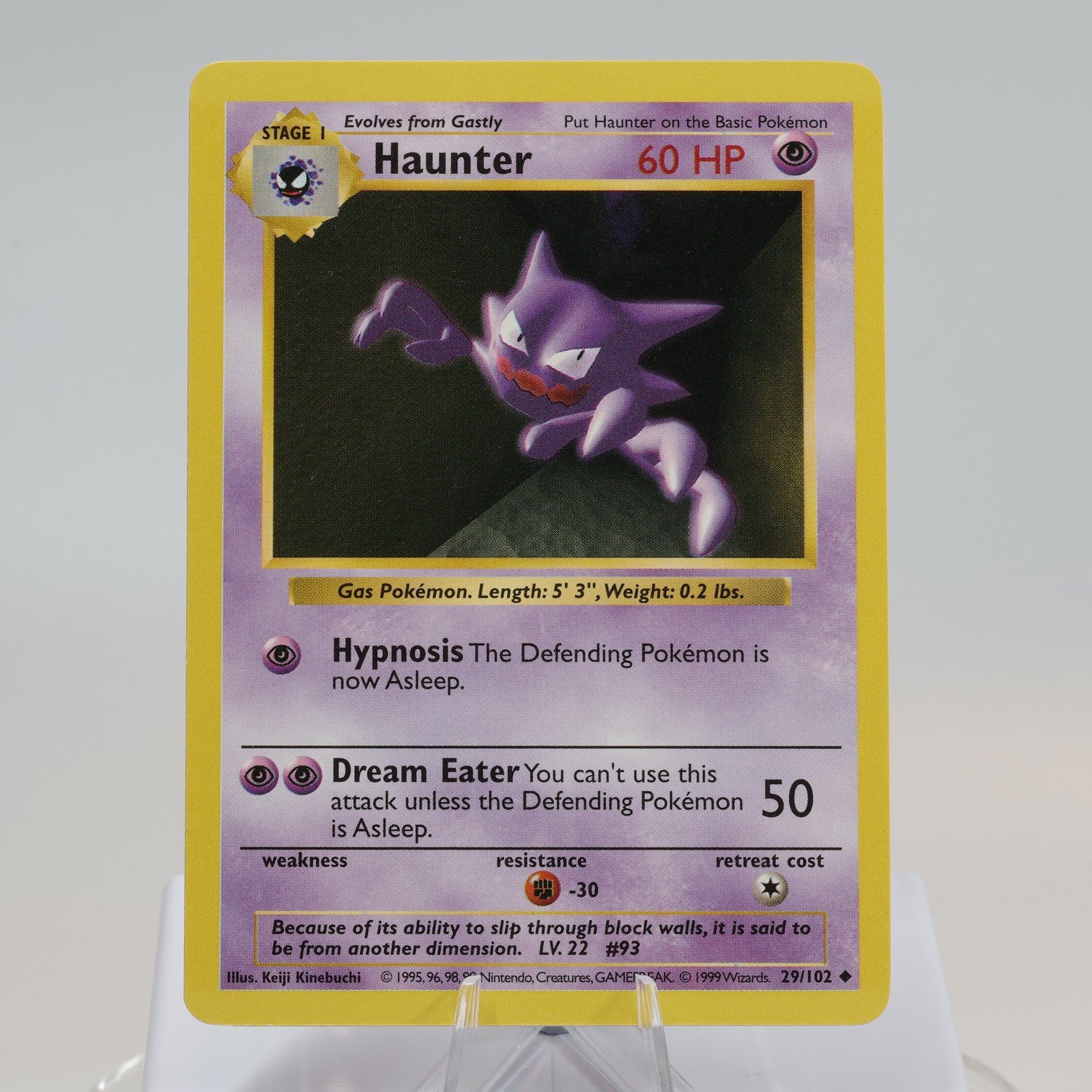 Pokemon TCG Haunter 29102 Base Set Uncommon Shadowless WOTC 1999 EXCNM 168144948211 2