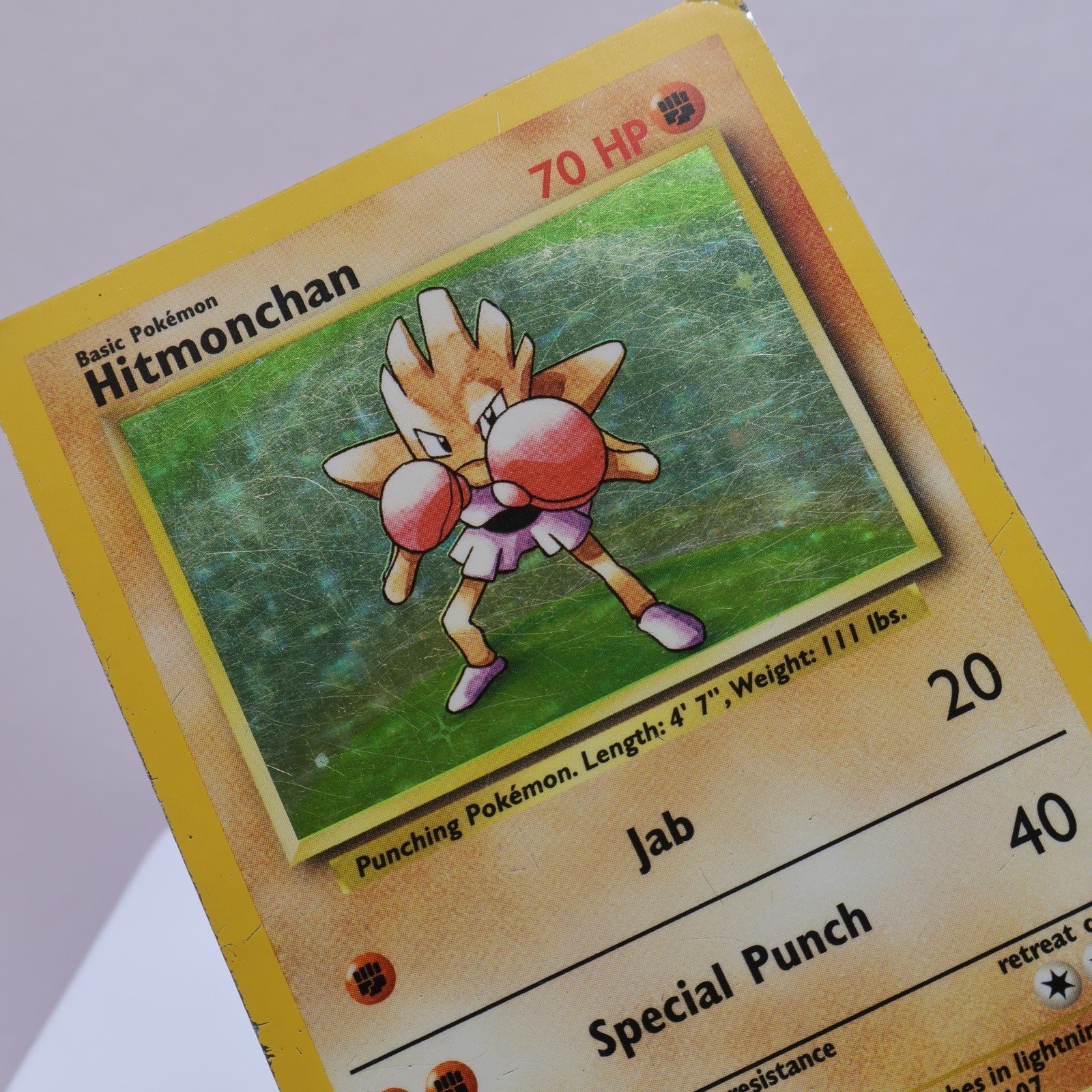 Pokemon TCG Hitmonchan 7102 Base Set Holo Rare WOTC 1999 HP 167830364481
