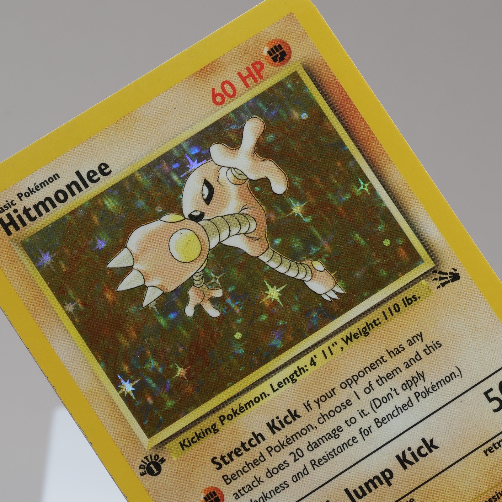 Pokemon TCG Hitmonlee 762 Fossil Holo Rare 1st Edition EXC 167950659021