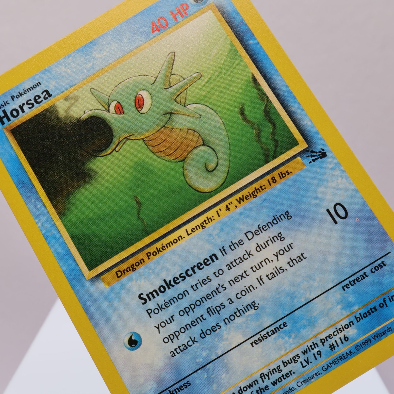 Pokemon TCG – Horsea 49/62 Fossil Common  WOTC 1999 – EXC