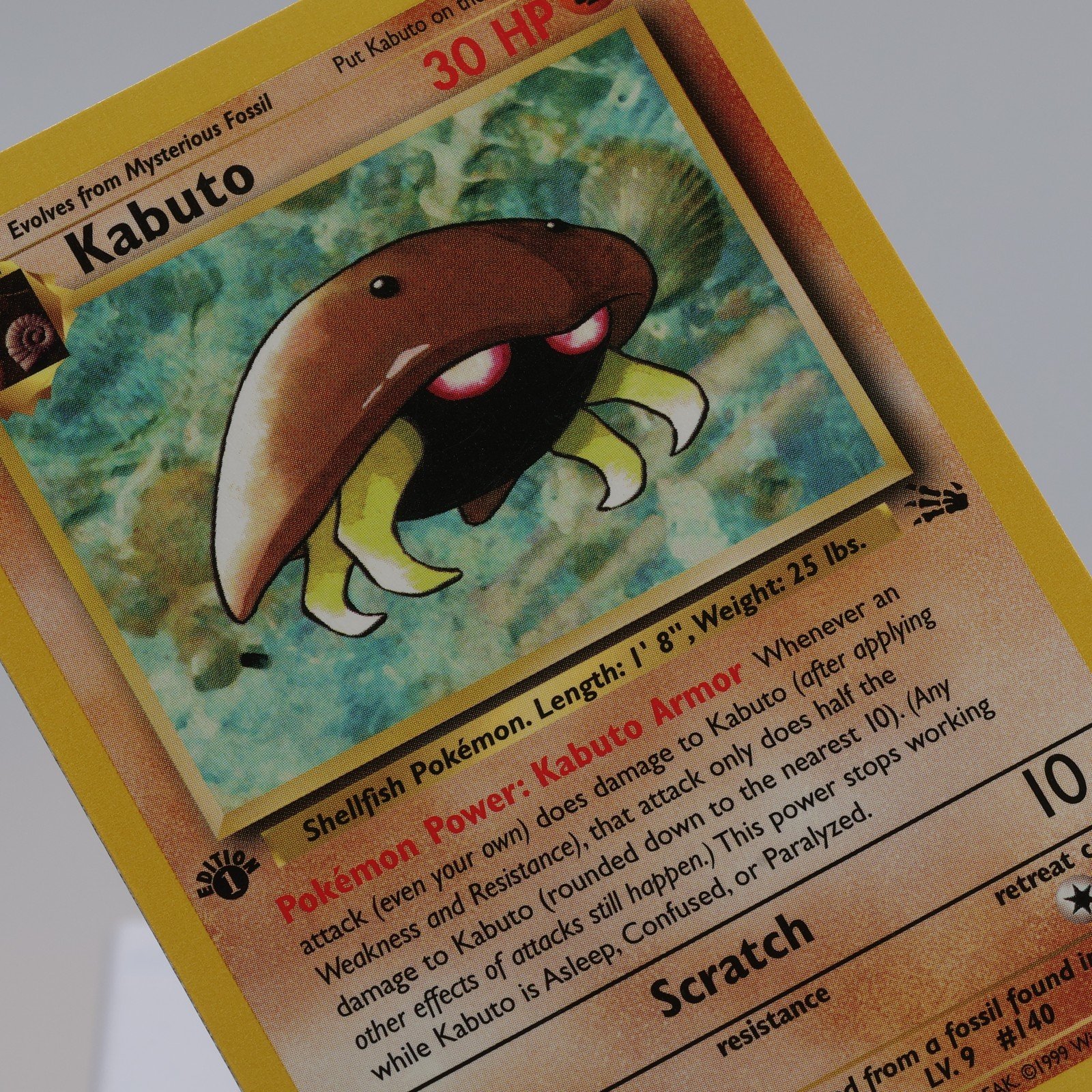 Pokemon TCG Kabuto 5062 Fossil Common 1st Edition WOTC 1999 EXC 168129606491