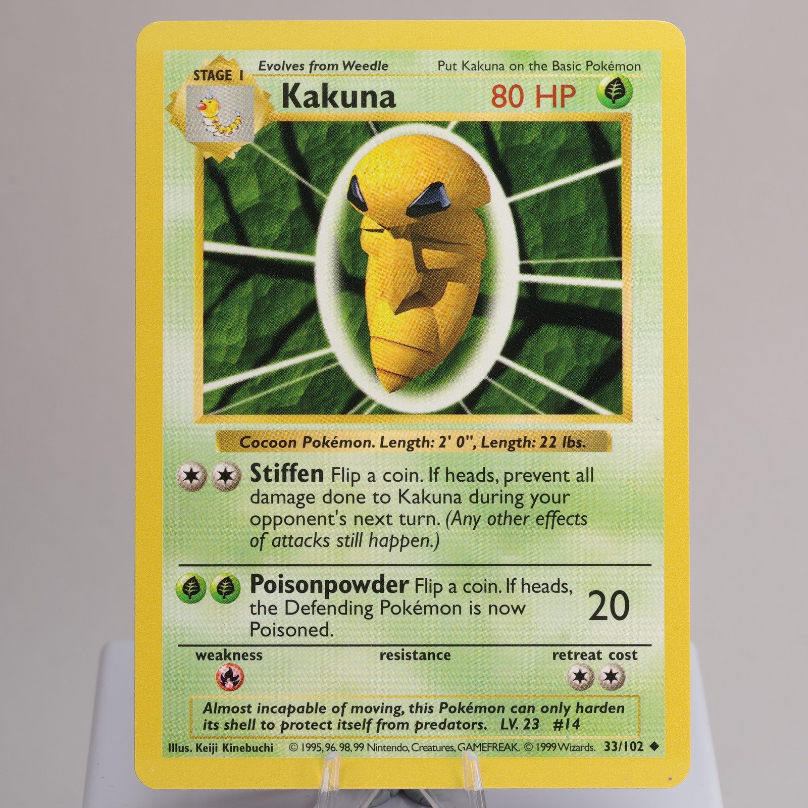 Pokemon TCG Kakuna 33102 Base Set Uncommon Shadowless WOTC 1999 NM 168006227381 2