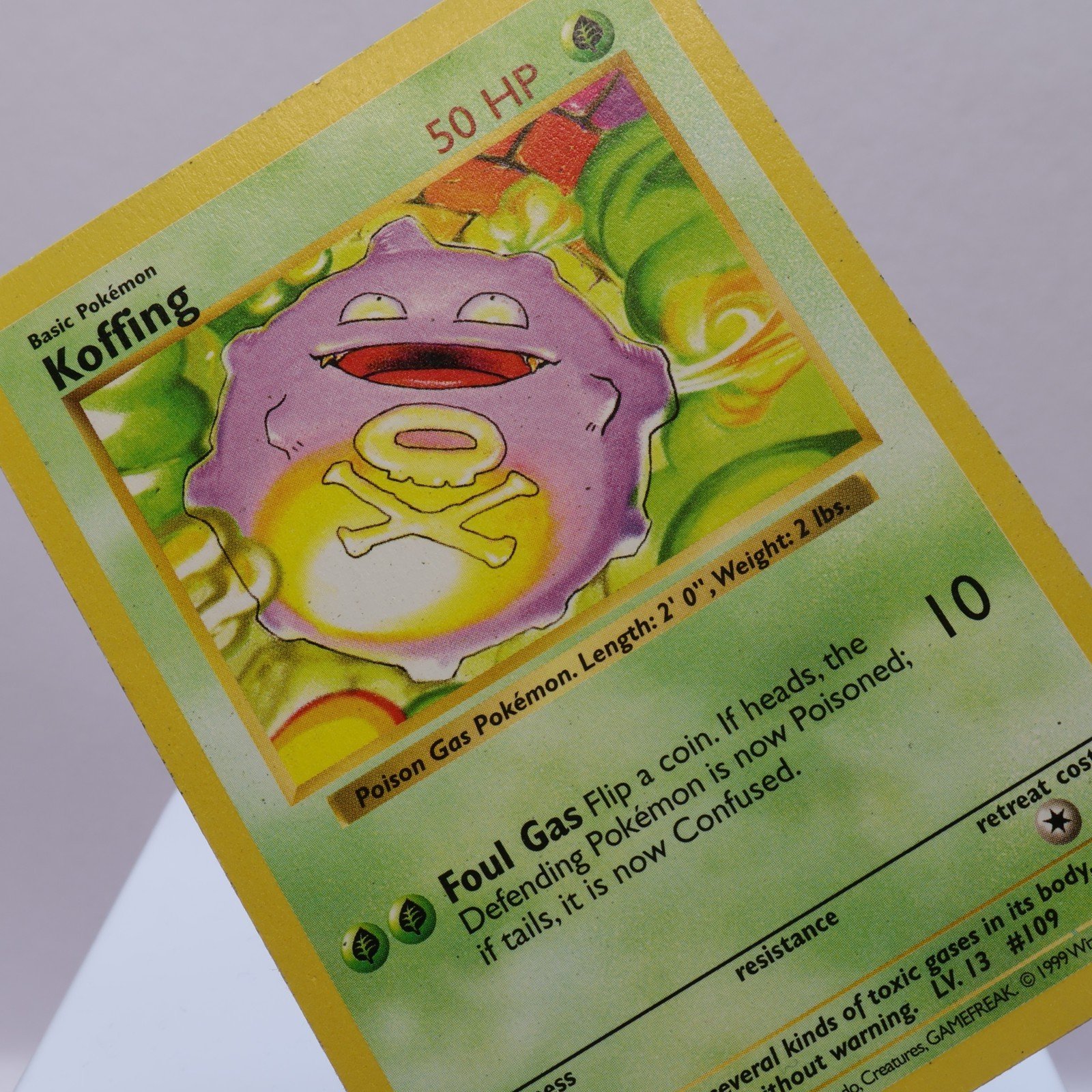 Pokemon TCG Koffing 51102 Base Set Common Shadowless WOTC 1999 MP 167710747791