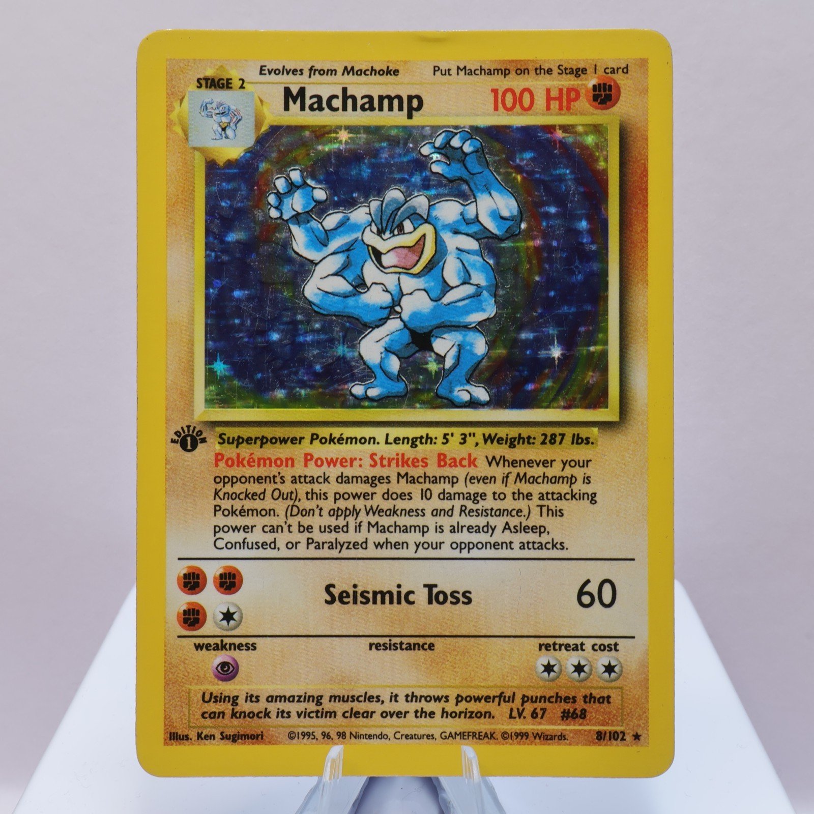 Pokemon TCG Machamp 8102 Base Set Holo Rare WOTC 1999 167710747811 2