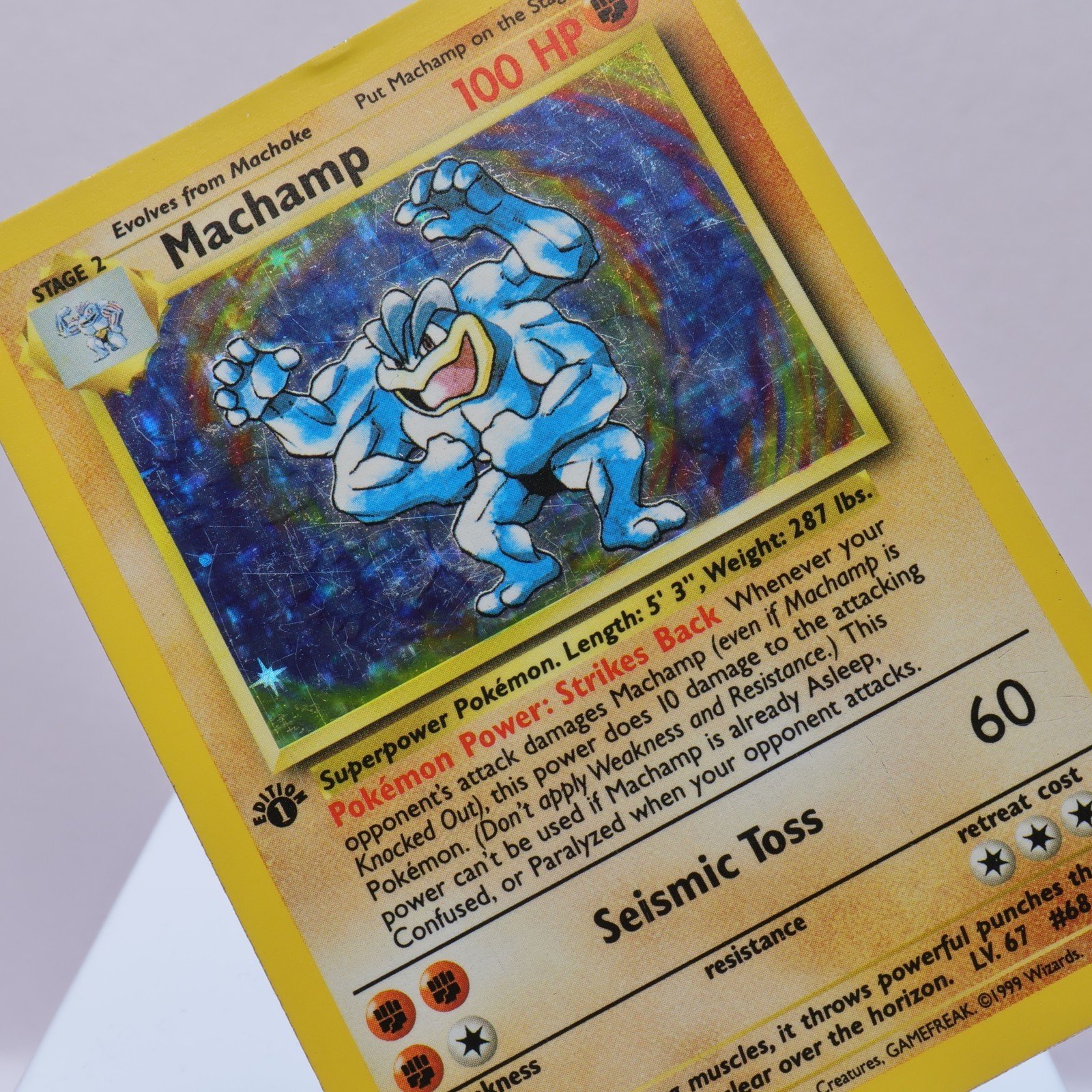 Pokemon TCG – Machamp 8/102 Base Set Holo Rare  WOTC 1999