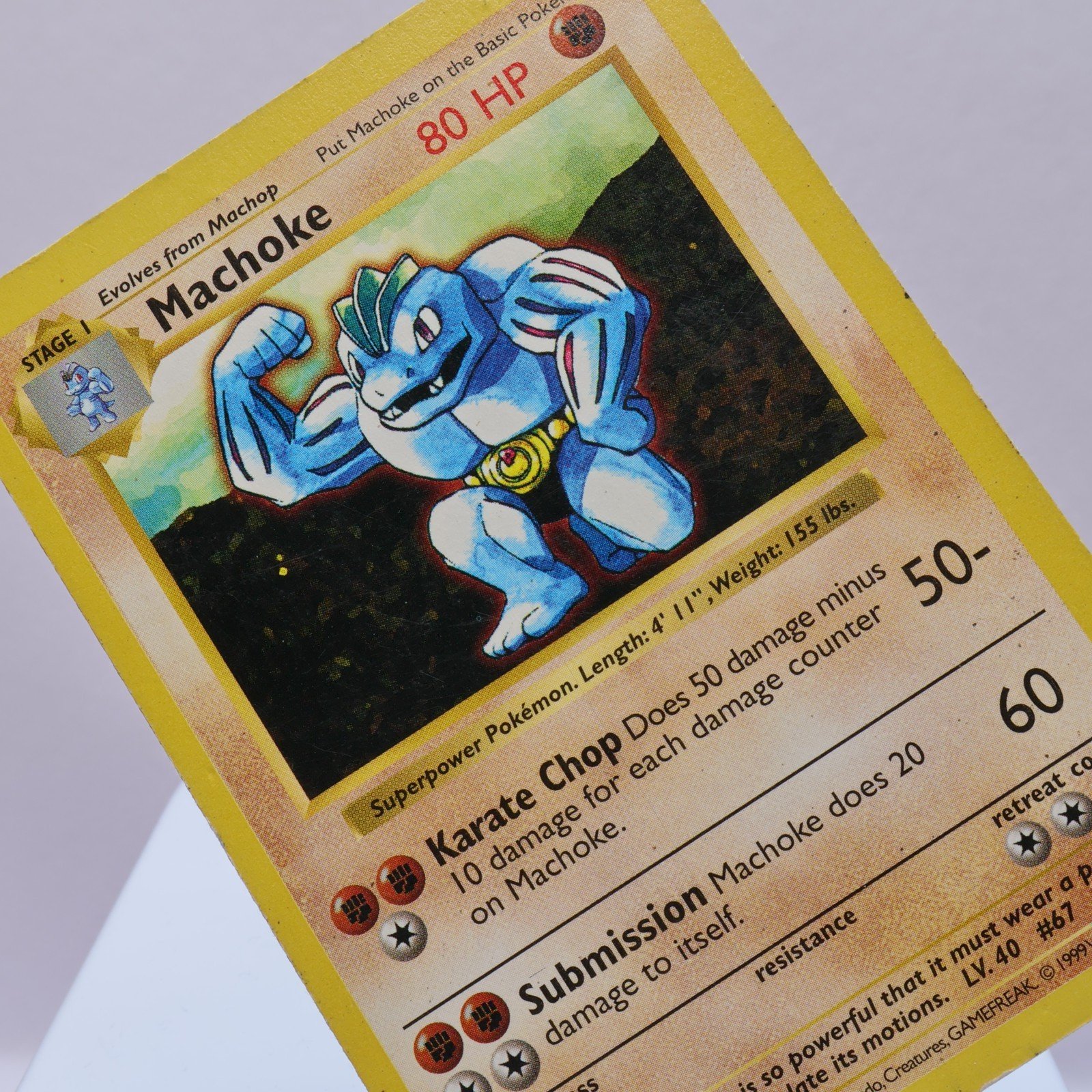 Pokemon TCG Machoke 34102 Base Set Uncommon Shadowless WOTC 1999 MP 167710747831