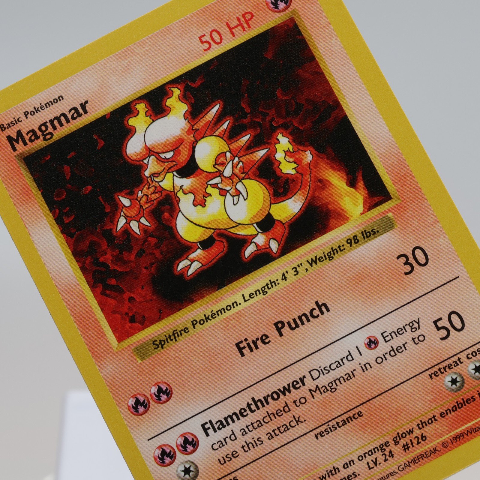 Pokemon TCG – Magmar 36/102 Base Set Uncommon Shadowless WOTC 1999 – NM/EXC