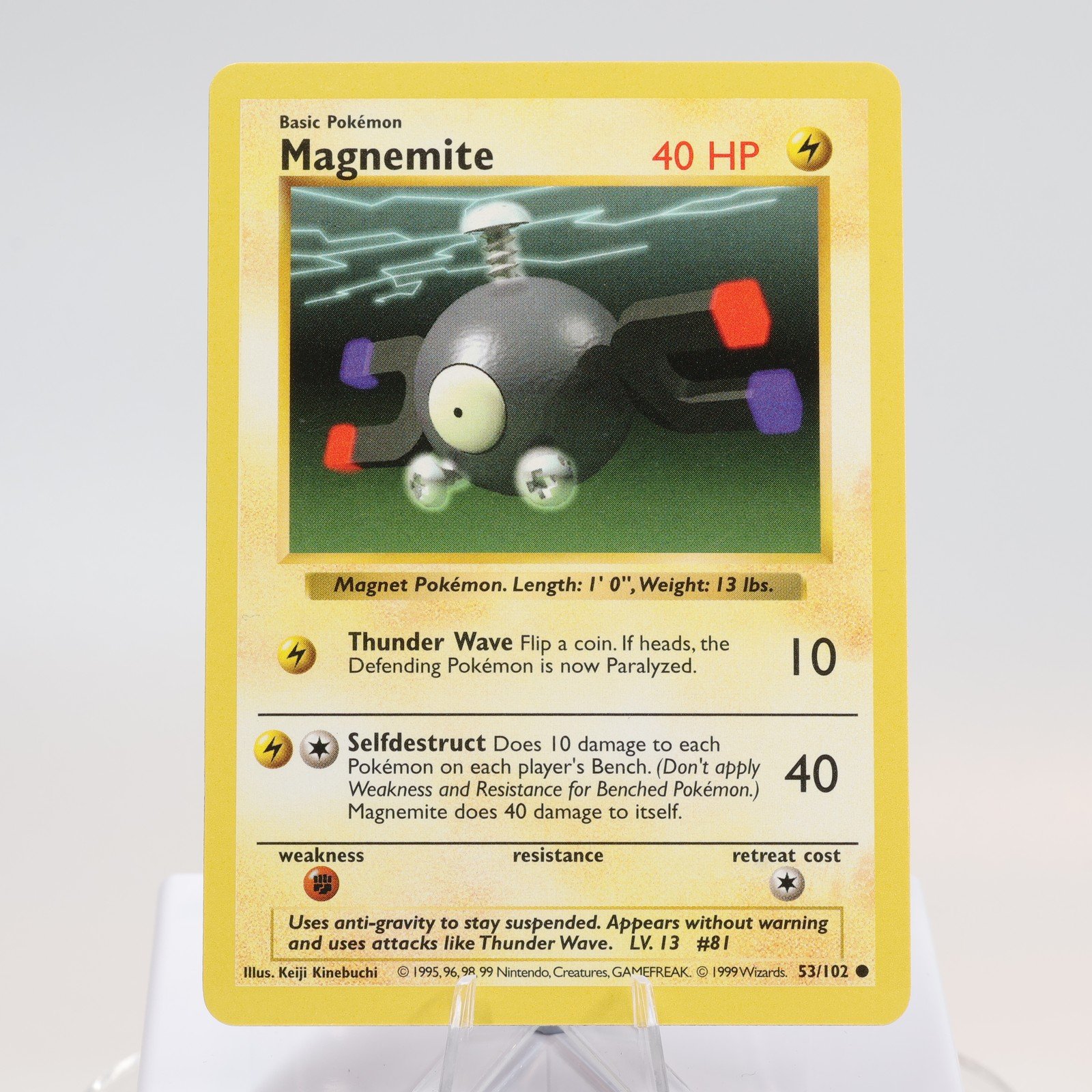 Pokemon TCG Magnemite 53102 Base Set Common Shadowless WOTC 1999 EXCNM 168144948251 2