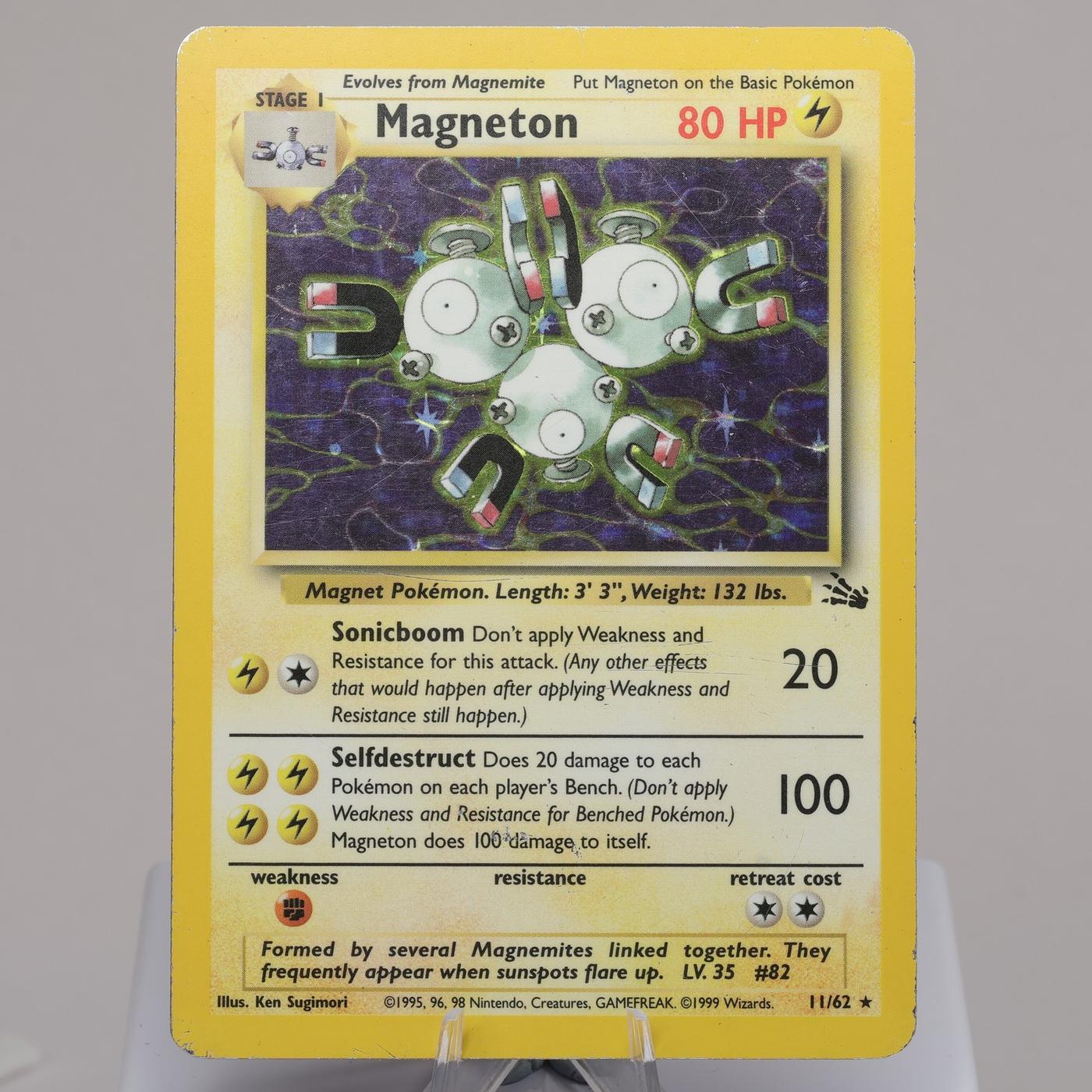 Pokemon TCG Magneton 1162 Fossil Holo Rare WOTC 1999 MP 167974214001 2