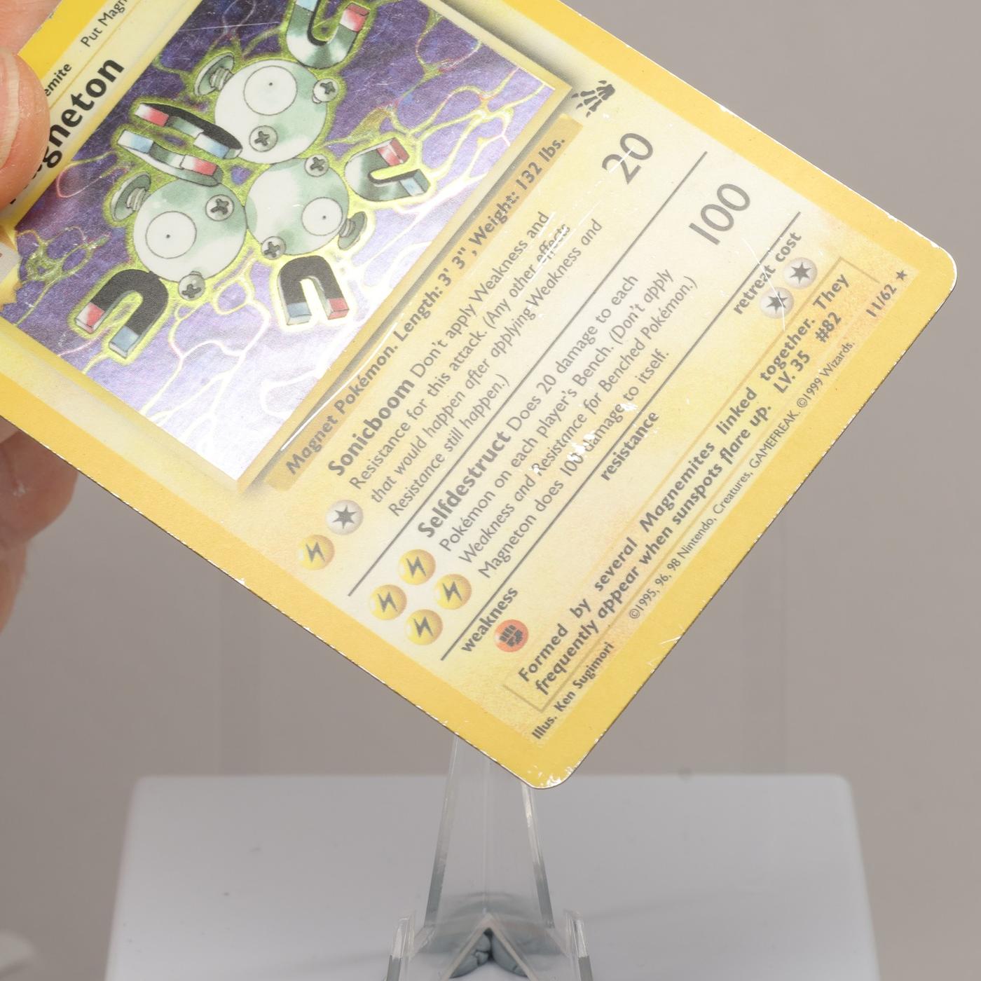 Pokemon TCG Magneton 1162 Fossil Holo Rare WOTC 1999 MP 167974214001 4