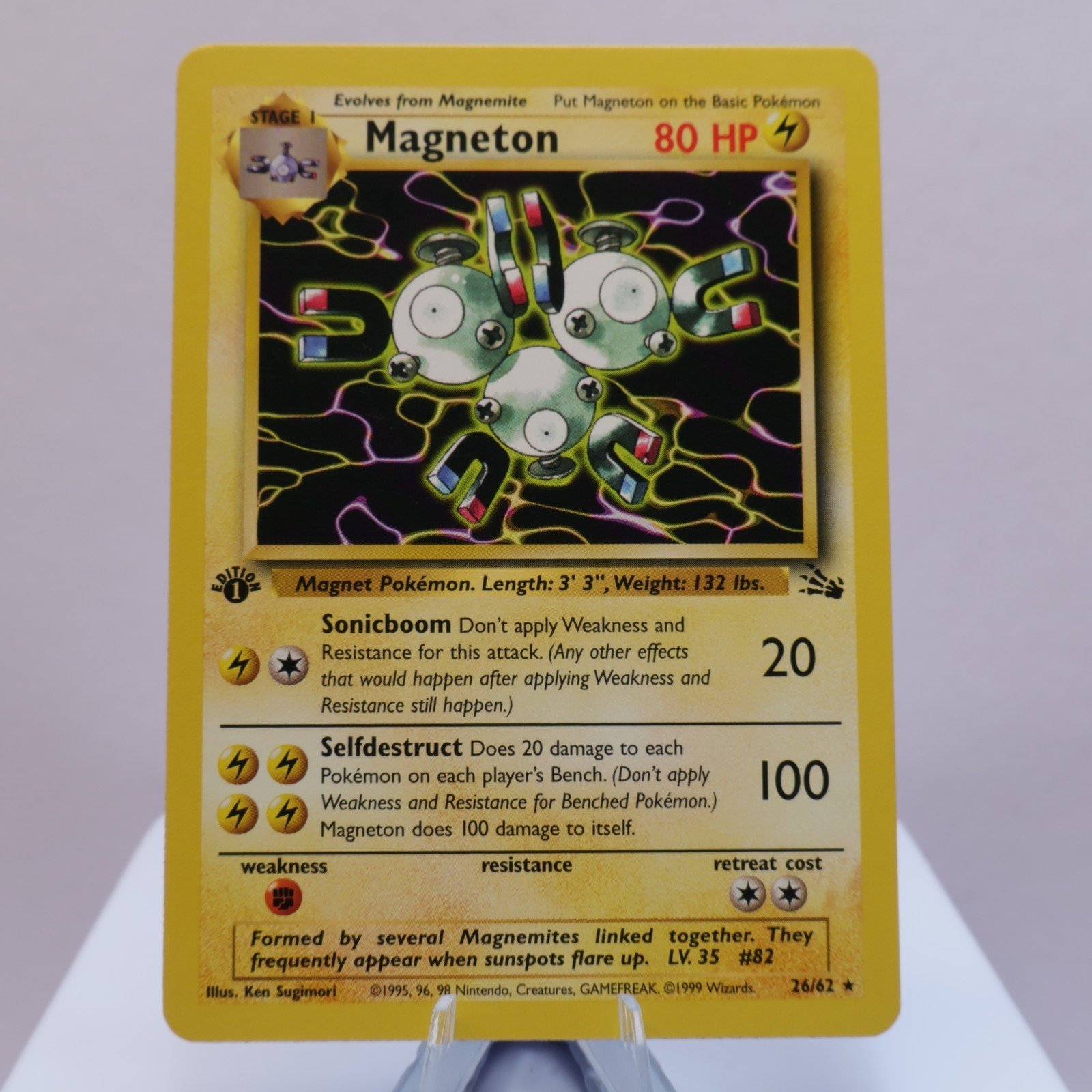 Pokemon TCG Magneton 2662 Fossil Rare 1st Edition WOTC 1999 EXCNM 167830364541 2