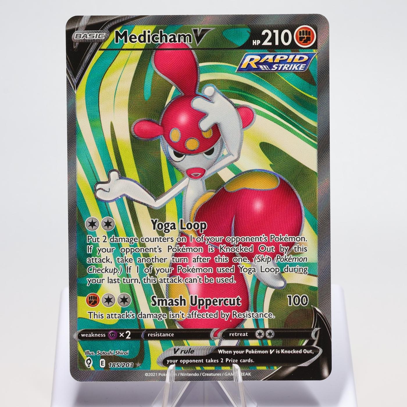 Pokemon TCG Medicham V 185203 Evolving Skies Full Art NMM 168287250381 2