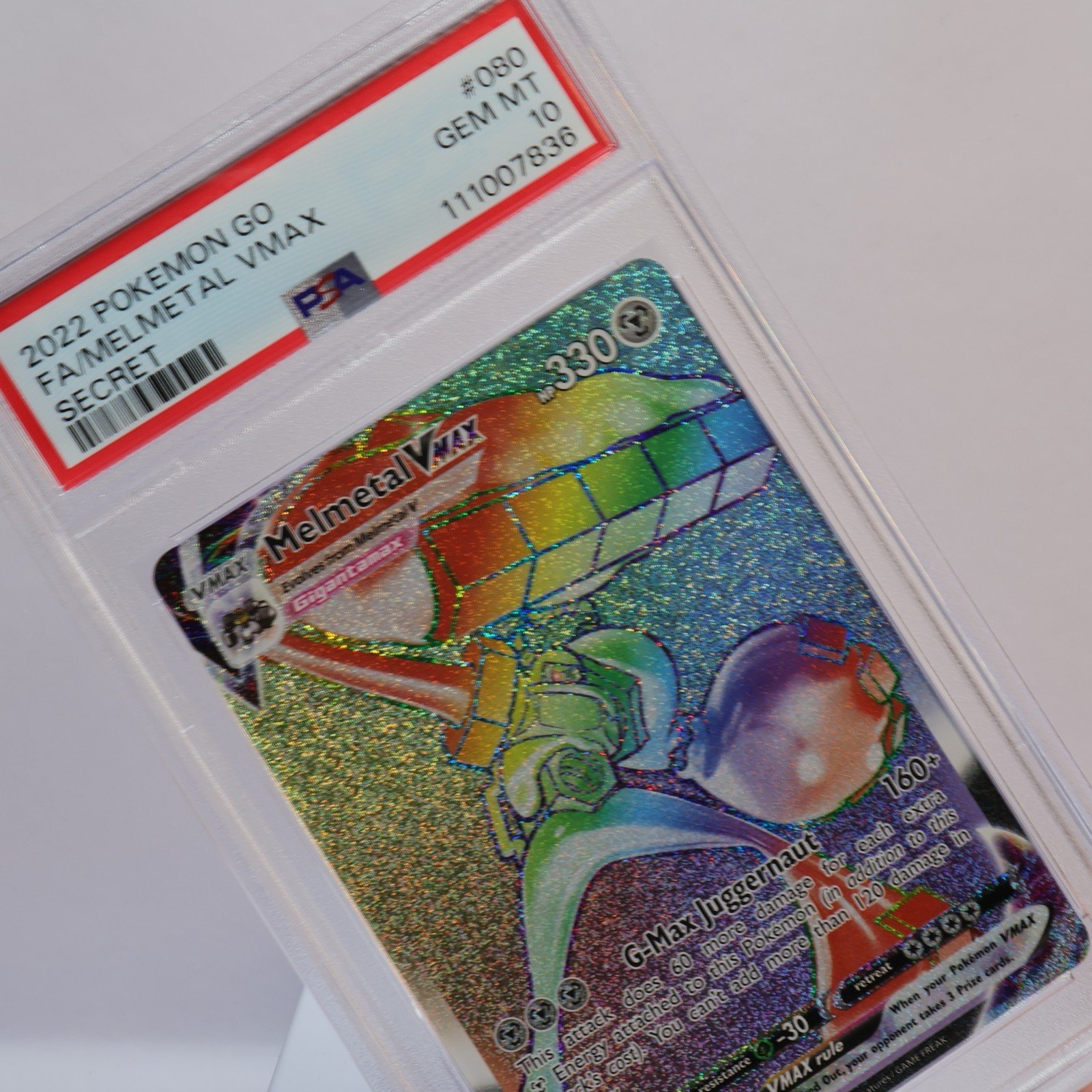 Pokemon TCG – Melmetal VMAX 080/078 Pokémon GO Secret Rare – PSA 10 GEM MT