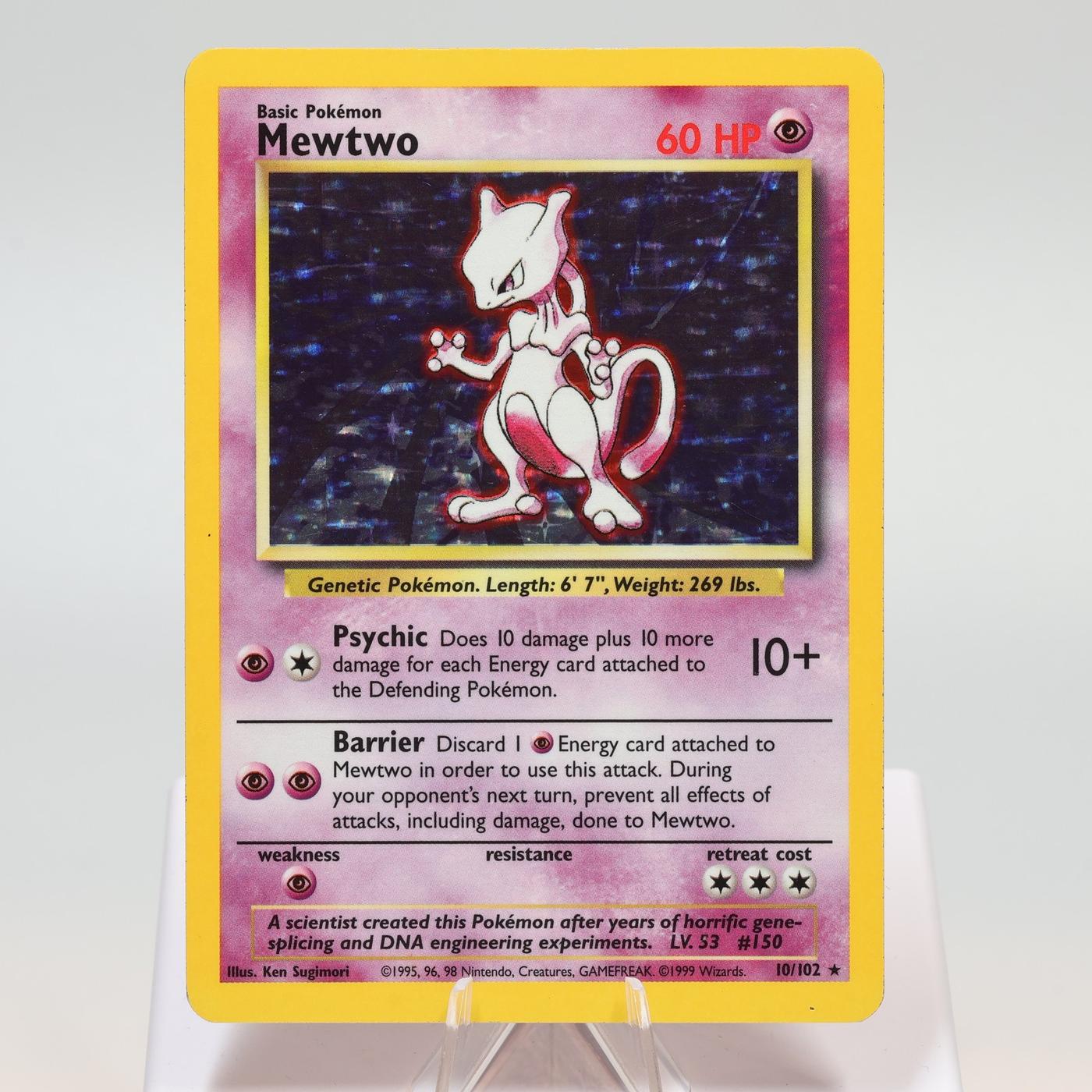 Pokemon TCG Mewtwo 10102 Base Set Holo Rare WOTC EXC 168421188091 2
