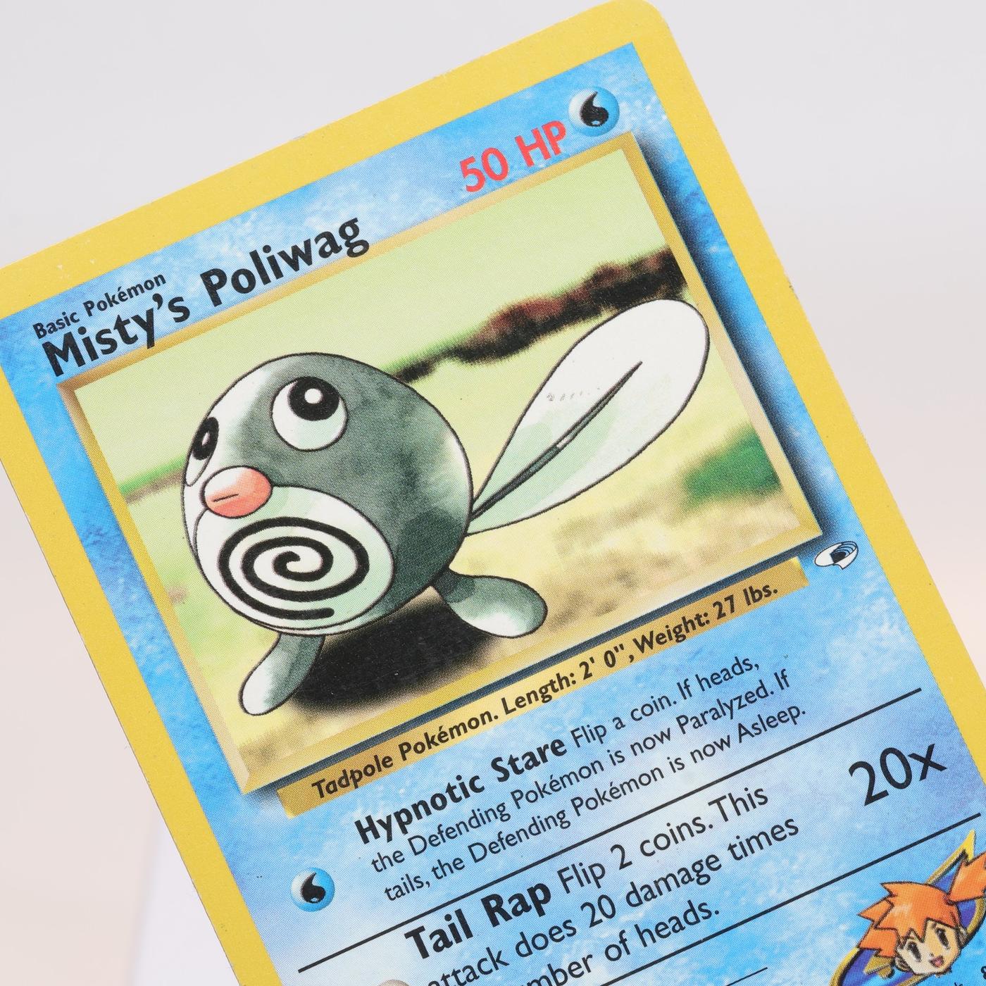 Pokemon TCG Mistys Poliwag 87132 Gym Heroes Common WOTC MP 168232466111