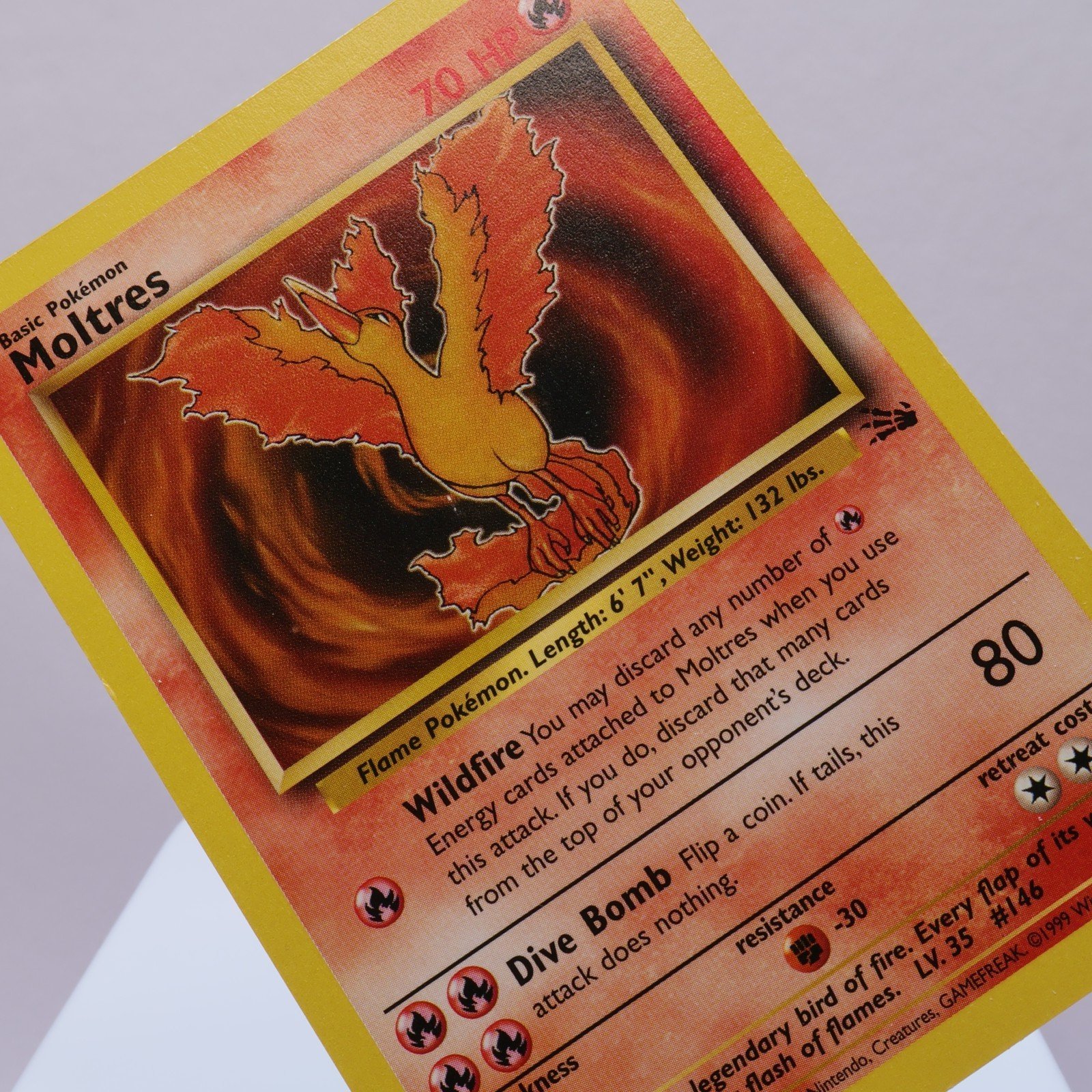 Pokemon TCG – Moltres 27/62 Fossil Rare  WOTC 1999 – EXC/NM