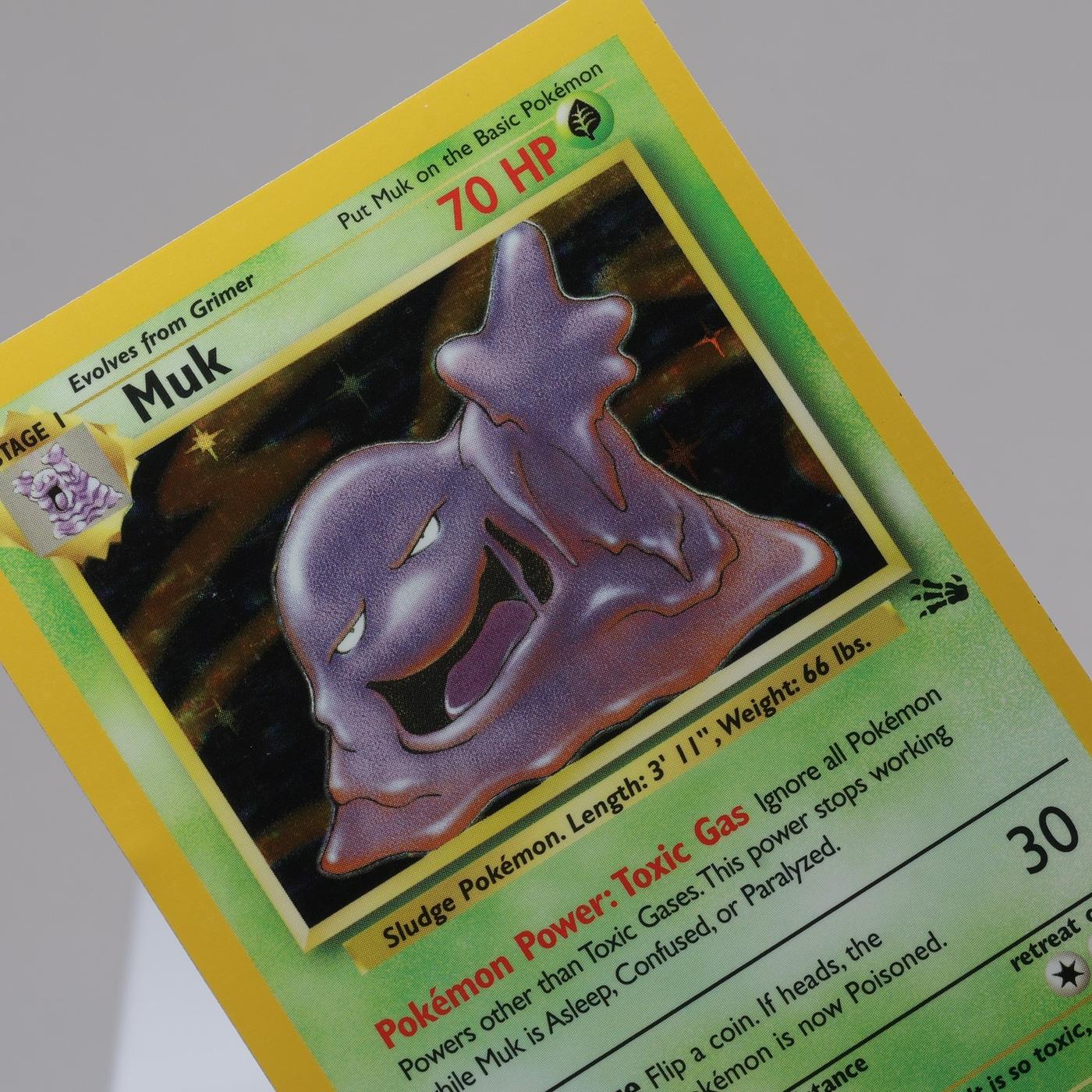 Pokemon TCG Muk 1362 Fossil Holo Rare WOTC 1999 NM Indent 167965977951