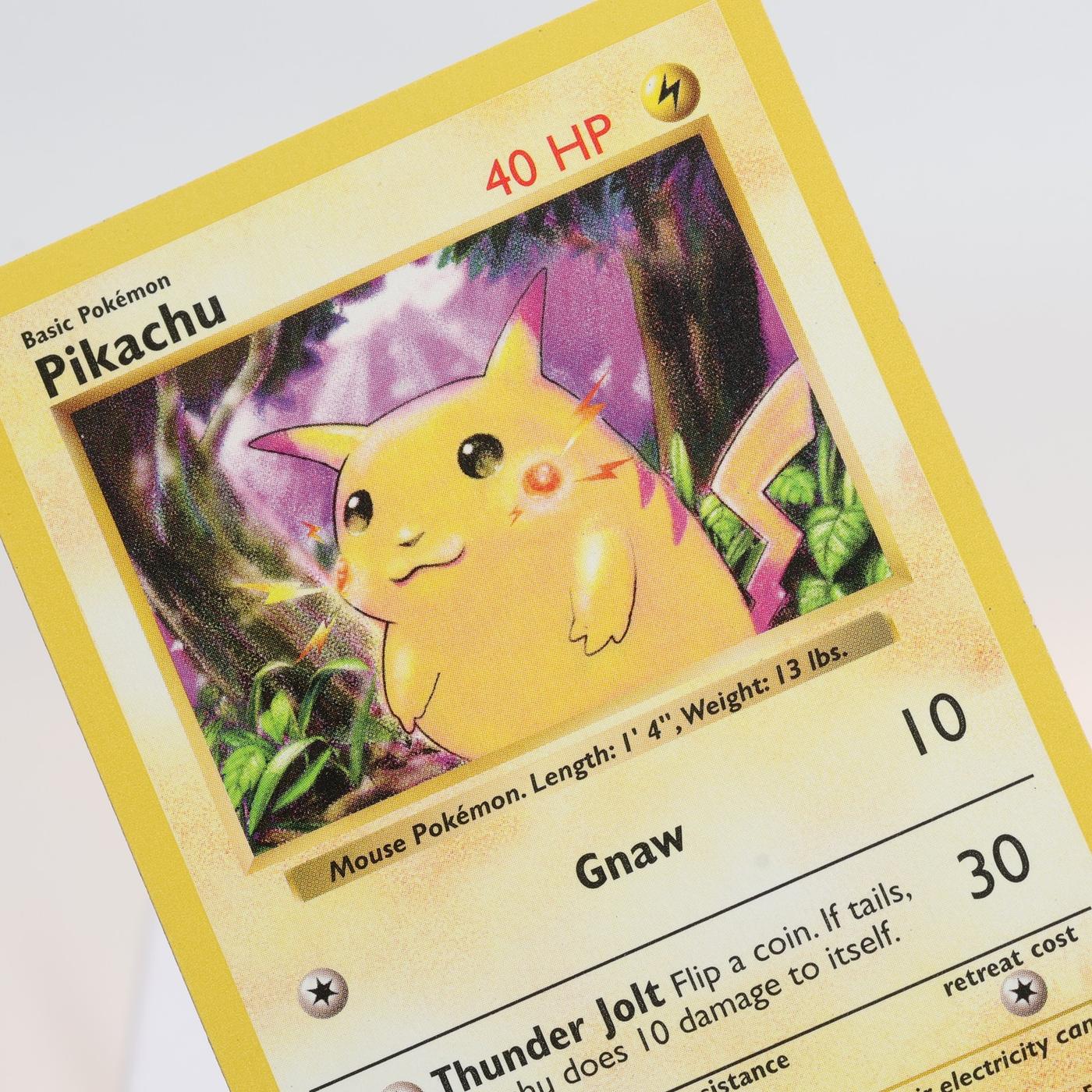 Pokemon TCG Pikachu 58102 Base Set Shadowless Red Cheeks EXCNM 168205418471