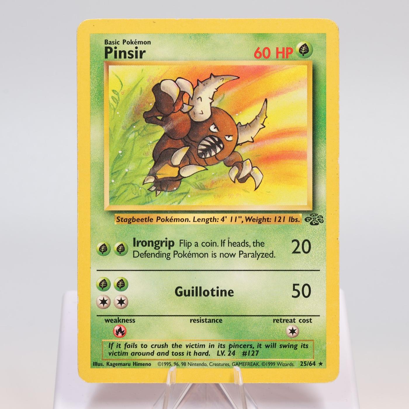 Pokemon TCG Pinsir 2564 Jungle Rare WOTC MP Crease 168421188101 2