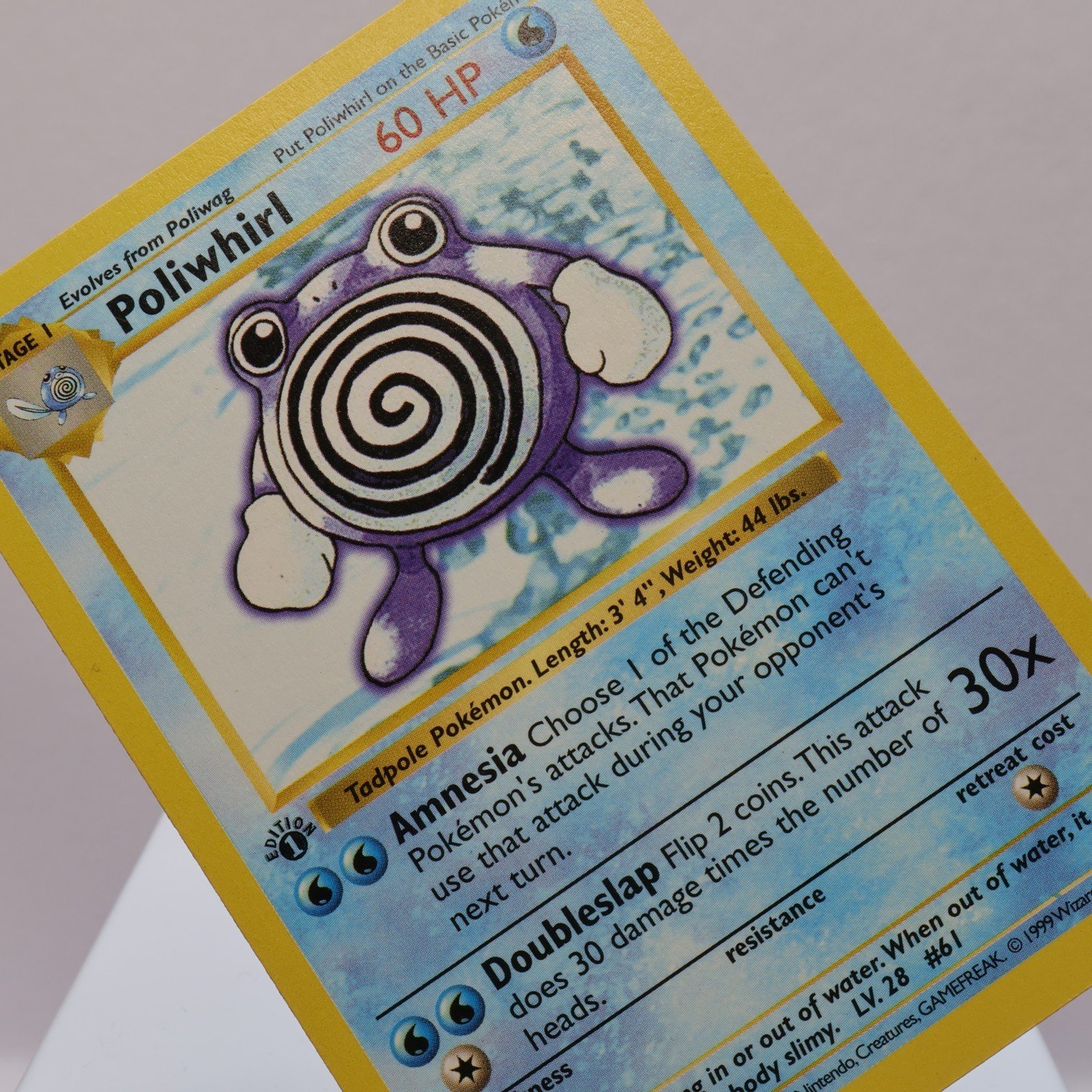 Pokemon TCG – Poliwhirl 38/102 Base Set Uncommon 1st Edition WOTC 1999 – EXC