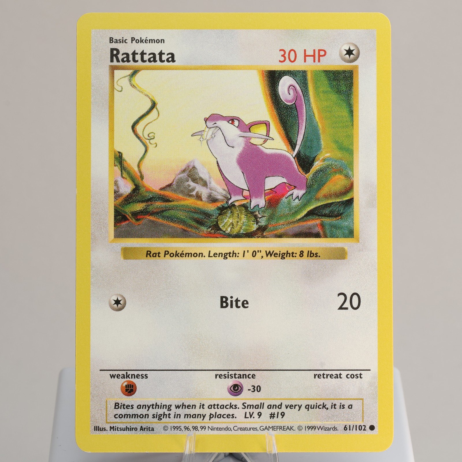Pokemon TCG Rattata 61102 Base Set Common Shadowless WOTC 1999 EXCNM 168006227451 2