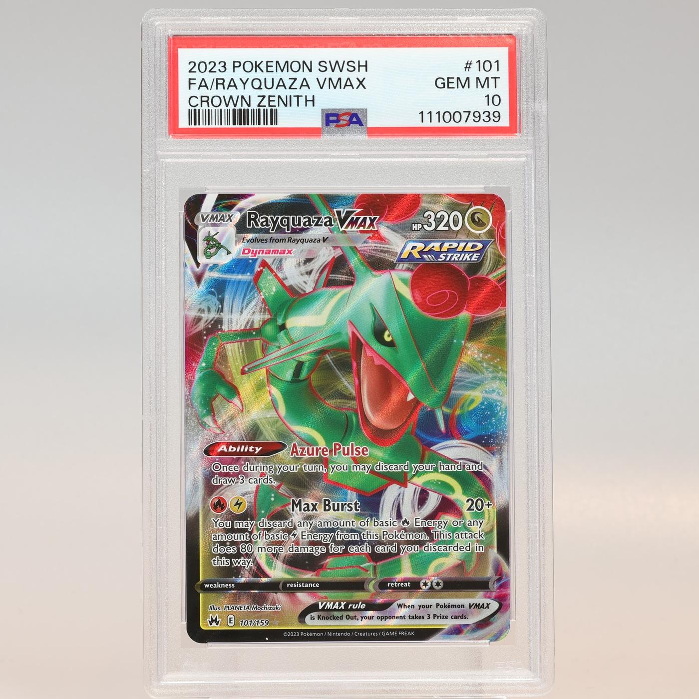 Pokemon TCG Rayquaza VMAX 101 Crown Zenith V Rare PSA 10 GEM MT 168441076121 2