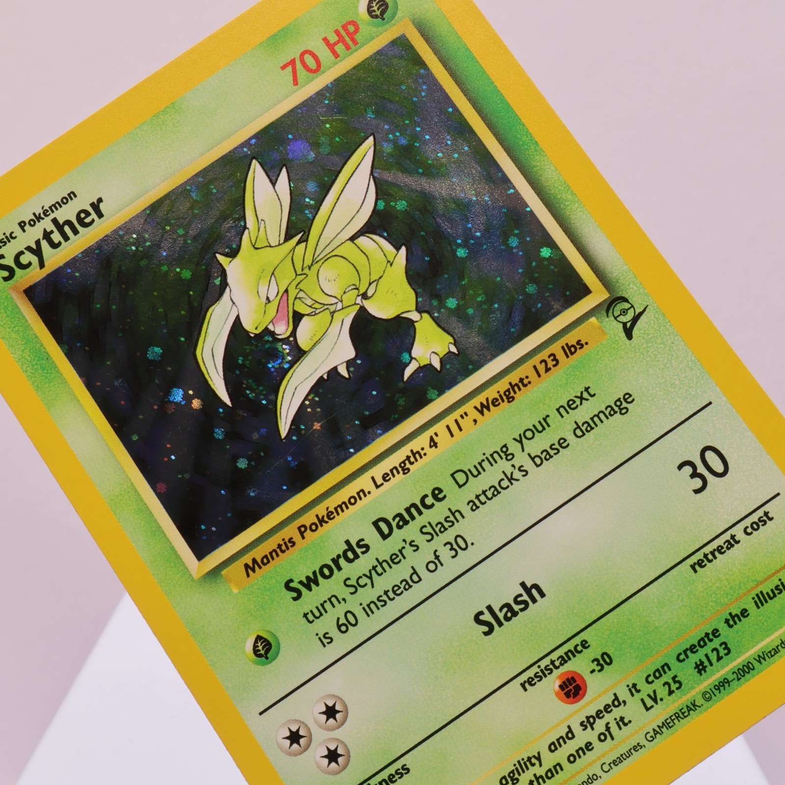 Pokemon TCG – Scyther 17/130 Base Set 2 Holo Rare  WOTC – NM