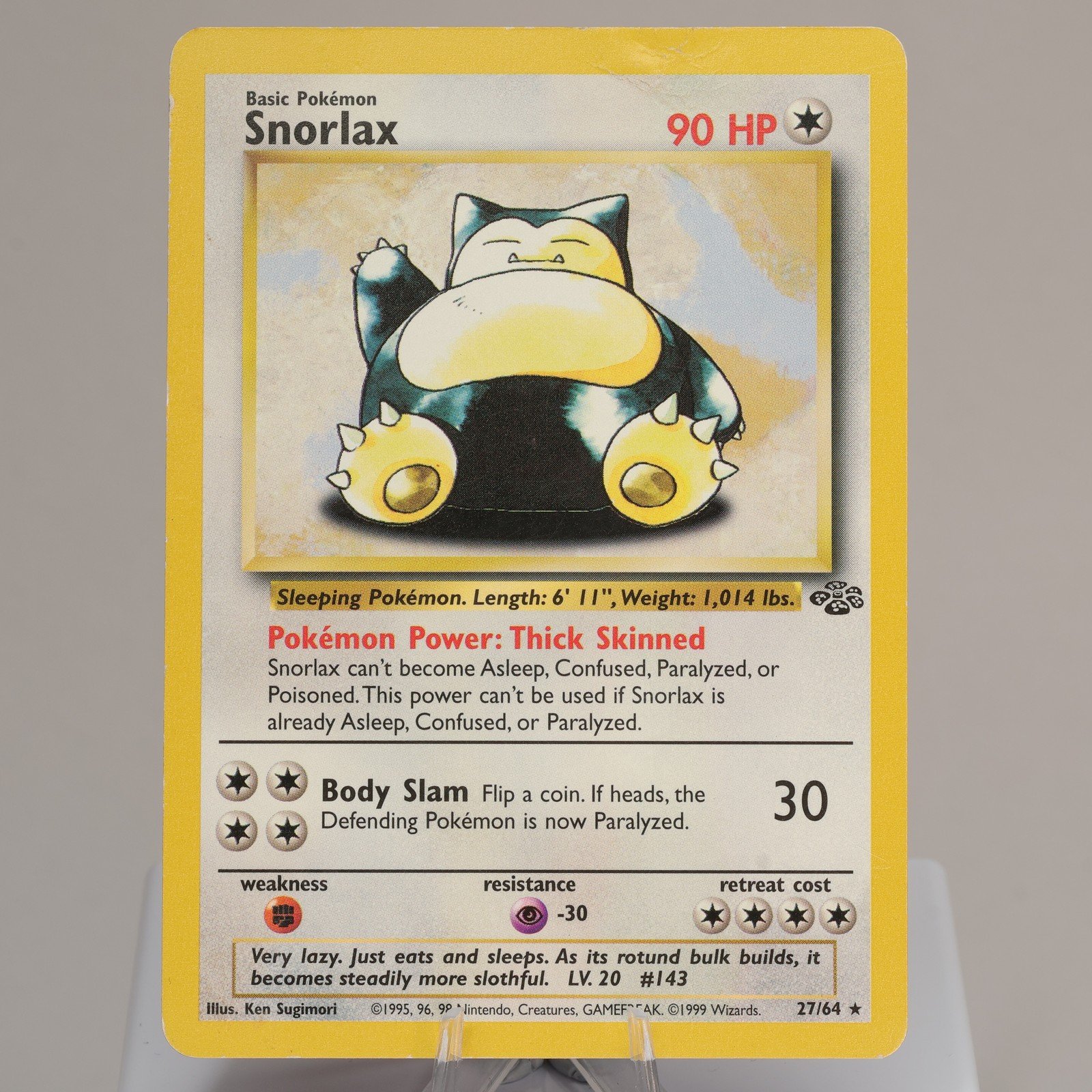 Pokemon TCG Snorlax 2764 Jungle Rare WOTC 1999 HP 167974214021 2