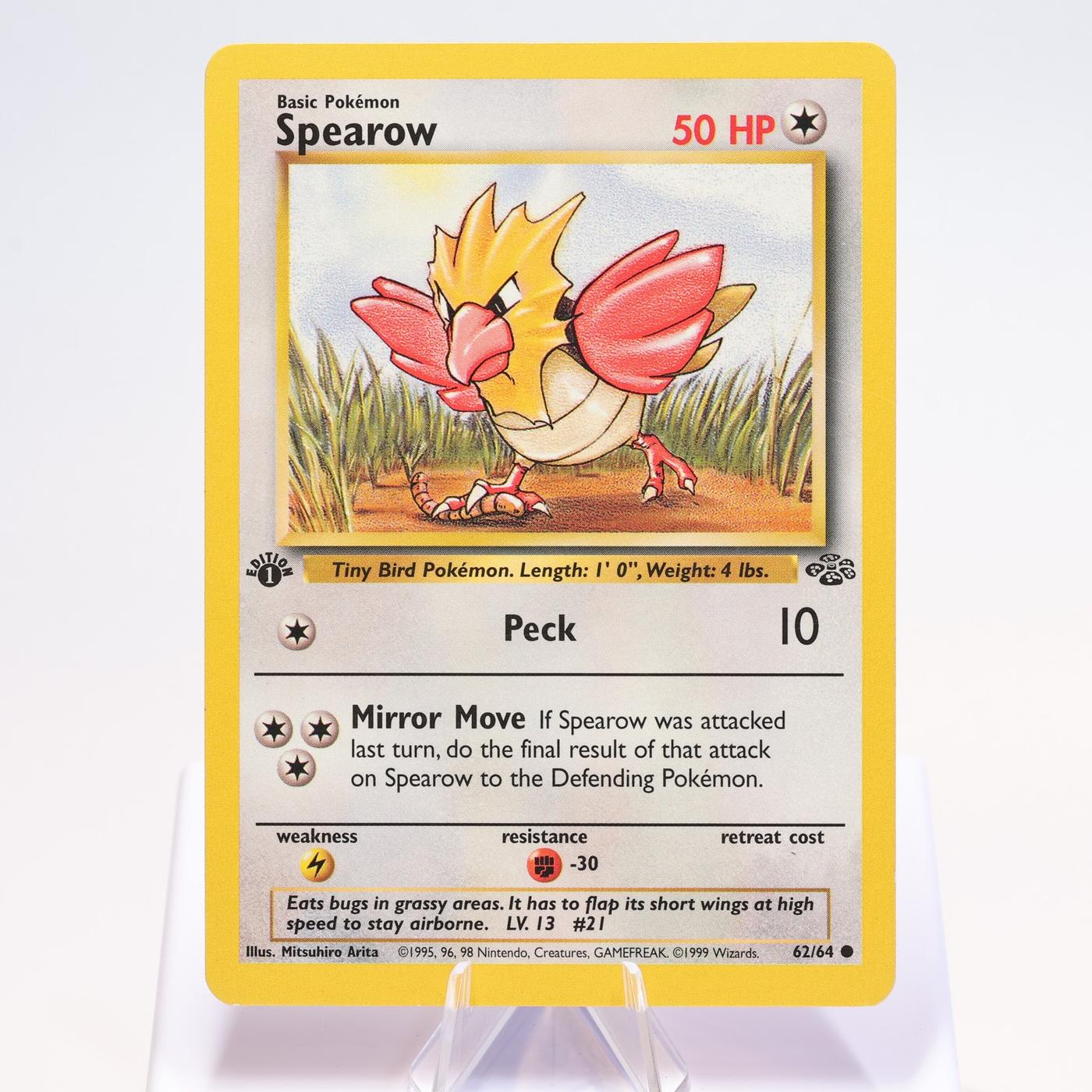 Pokemon TCG Spearow 6264 Jungle Common 1st Edition WOTC EXC 168300703671 2