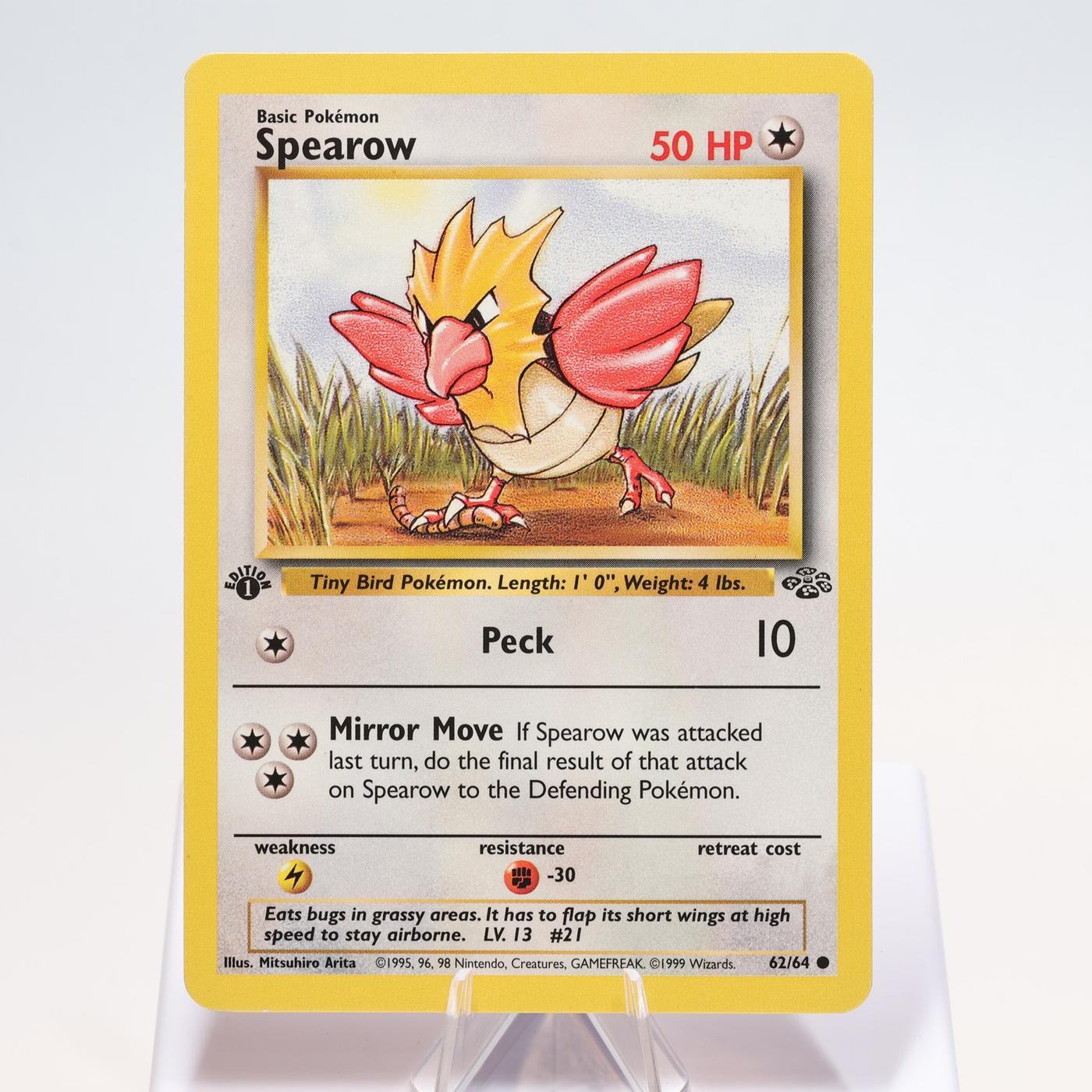 Pokemon TCG Spearow 6264 Jungle Common 1st Edition WOTC EXCNM 168300703661 2