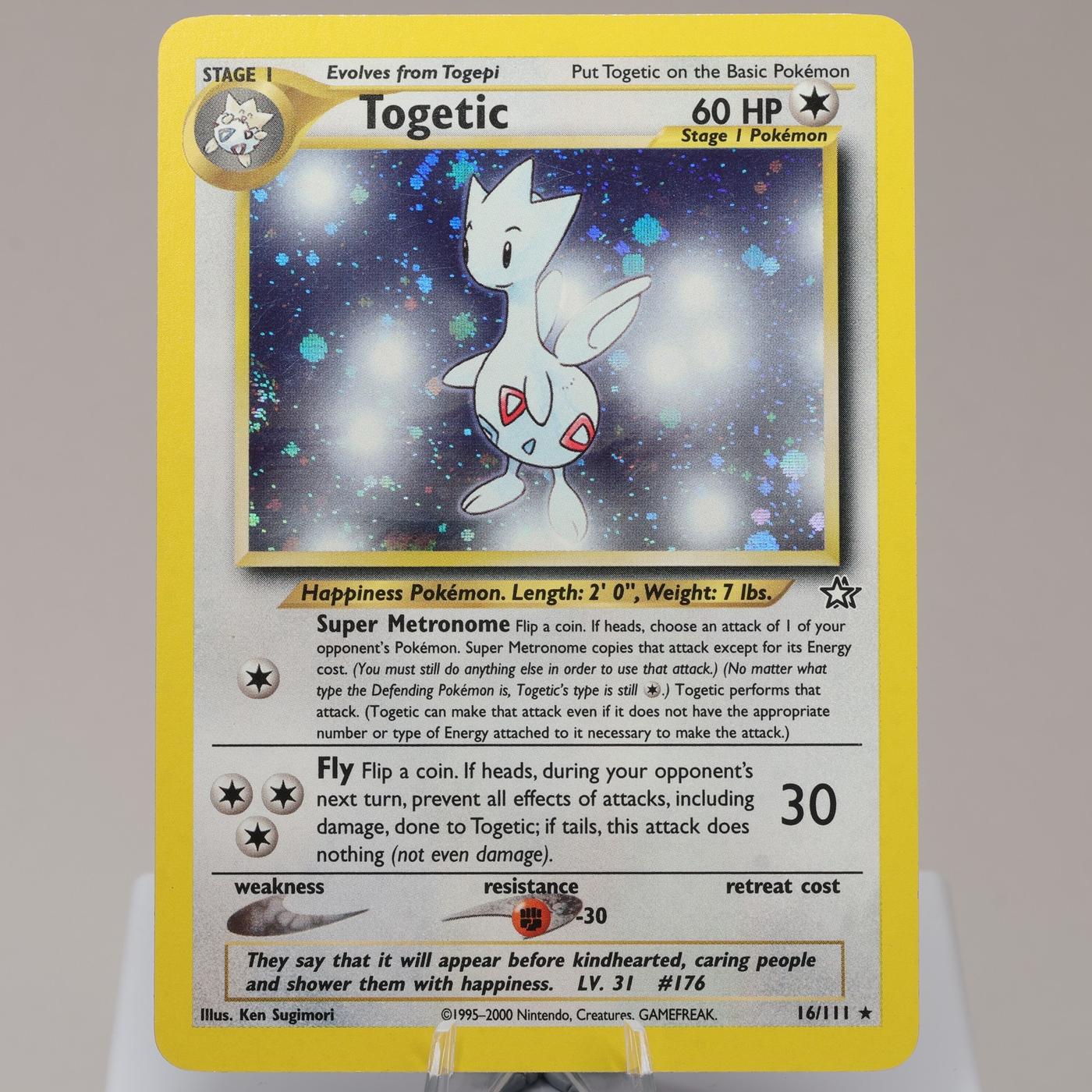 Pokemon TCG Togetic 16111 Neo Genesis Holo Rare WOTC 1999 EXCNM 167950659101 2