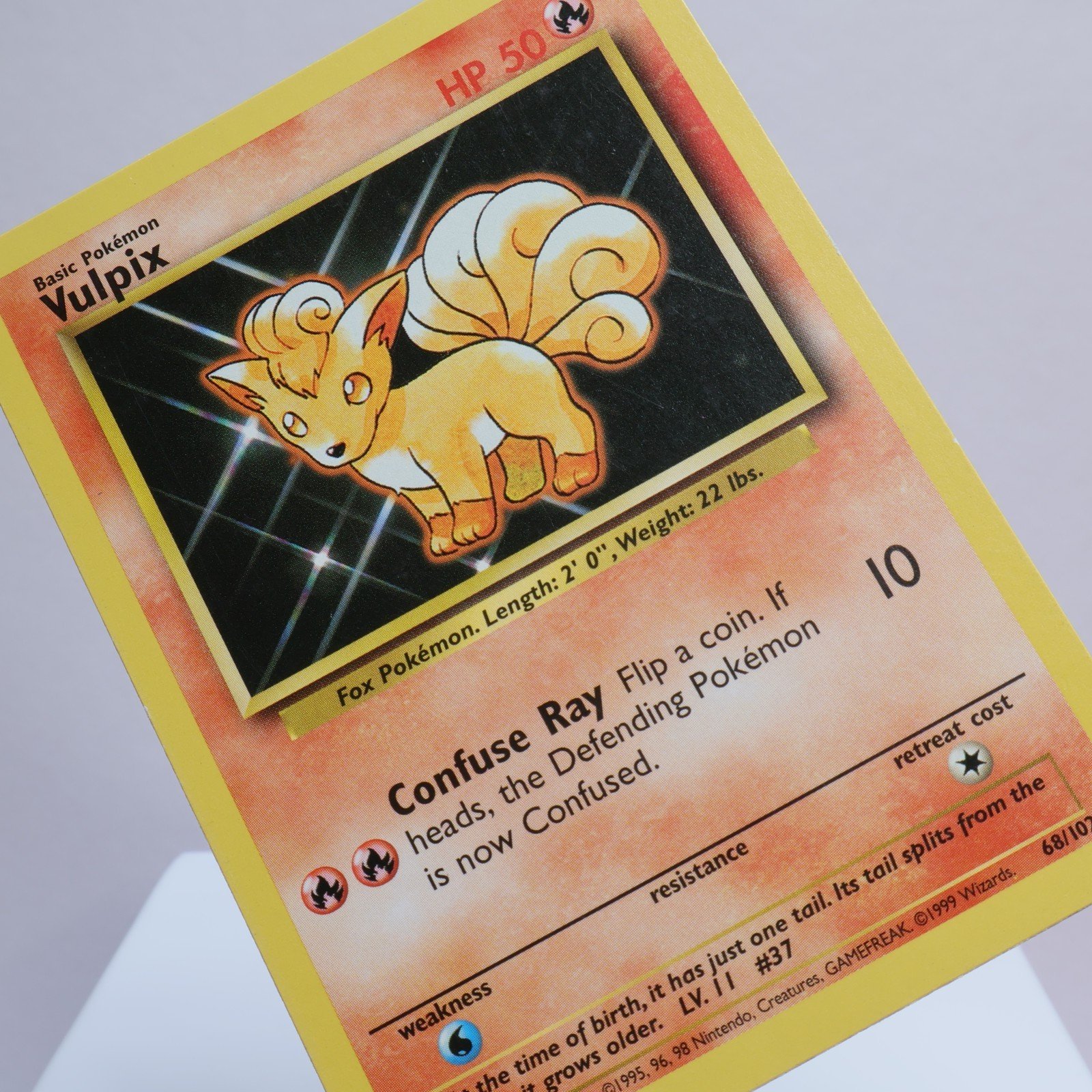 Pokemon TCG – Vulpix 68/102 Base Set Common  WOTC 1999 – MP