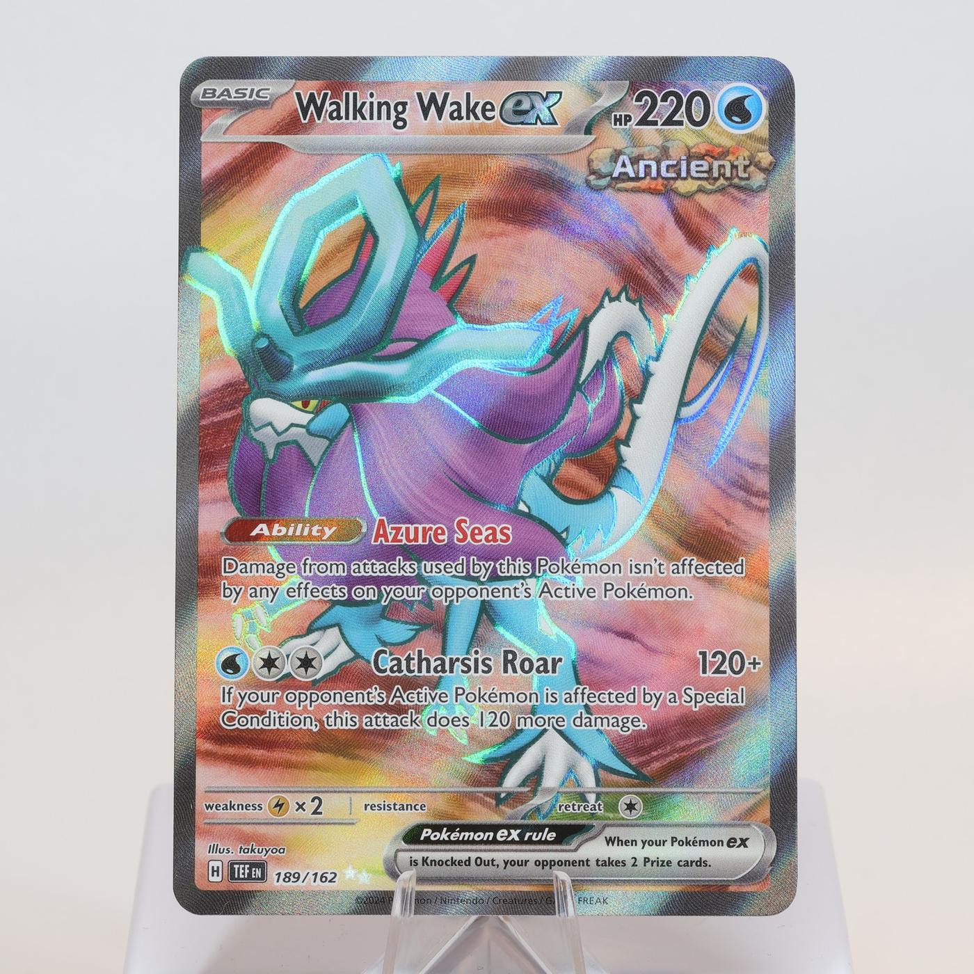 Pokemon TCG Walking Wake Ex 189162 Temporal Forces Ultra Rare EXCNM 168205418421 2