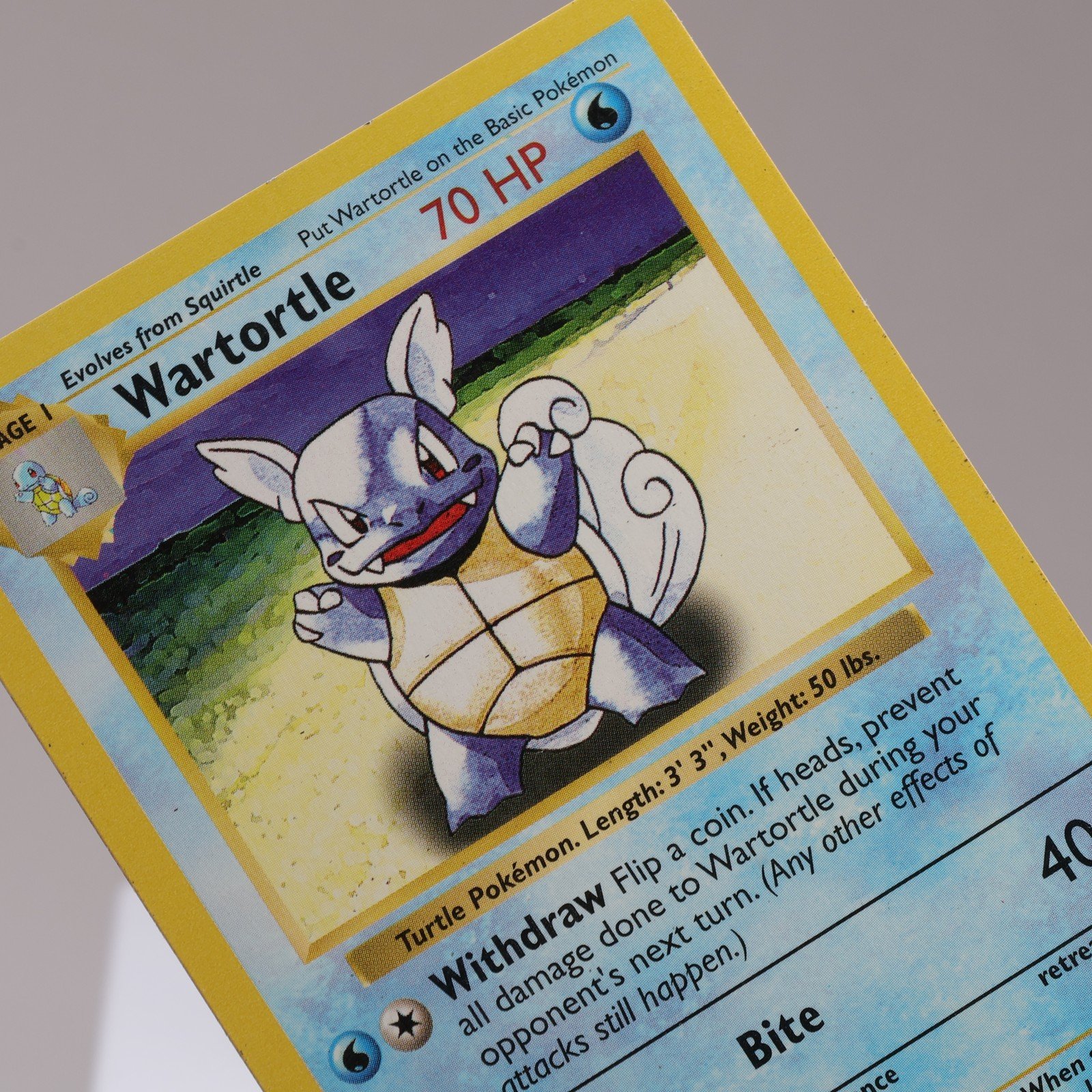 Pokemon TCG Wartortle 42102 Base Set Uncommon Shadowless WOTC 1999 MP 167950659111