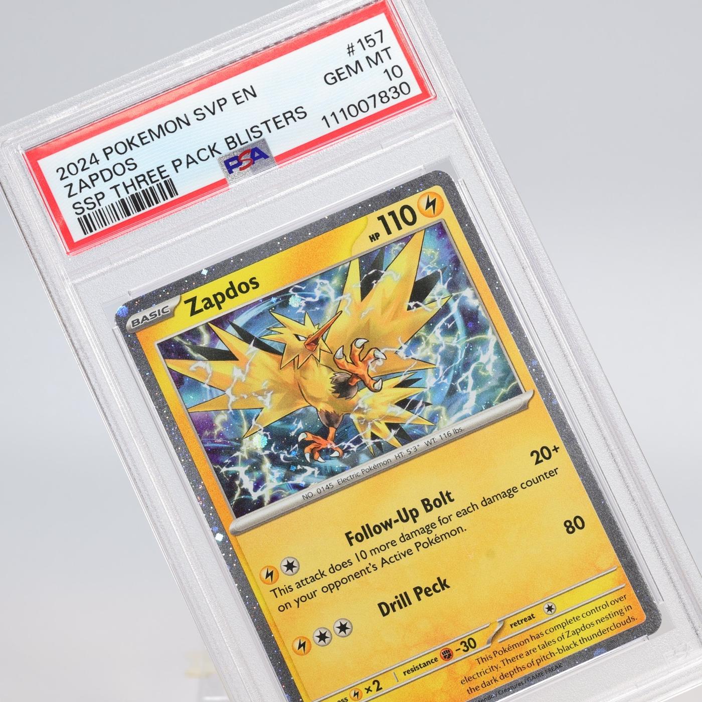 Pokemon TCG Zapdos SVP 157 SV Black Star Promo PSA 10 GEM MT 168351580671
