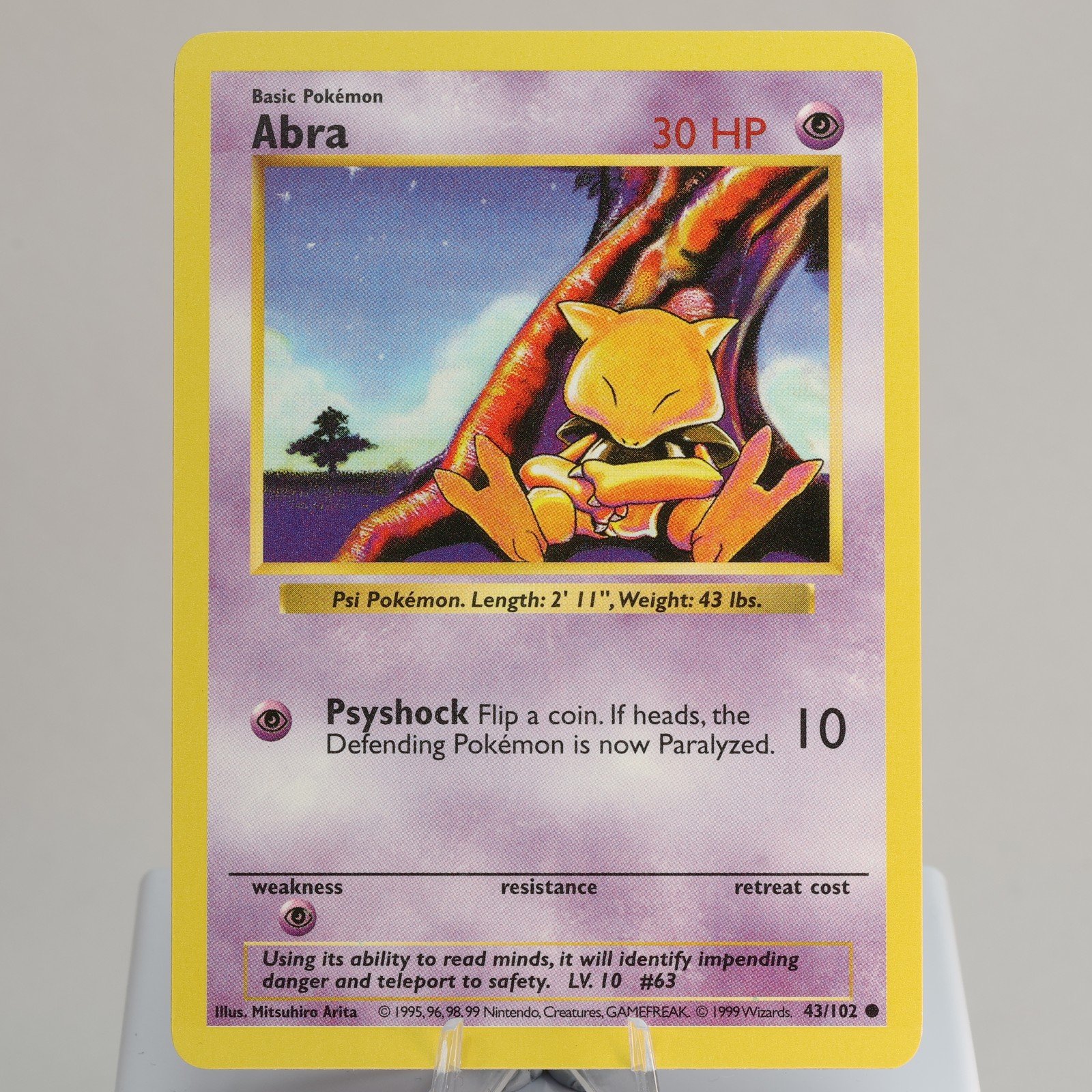 Pokemon TCG Abra 43102 Base Set Common Shadowless WOTC 1999 EXCNM 168006227452 2