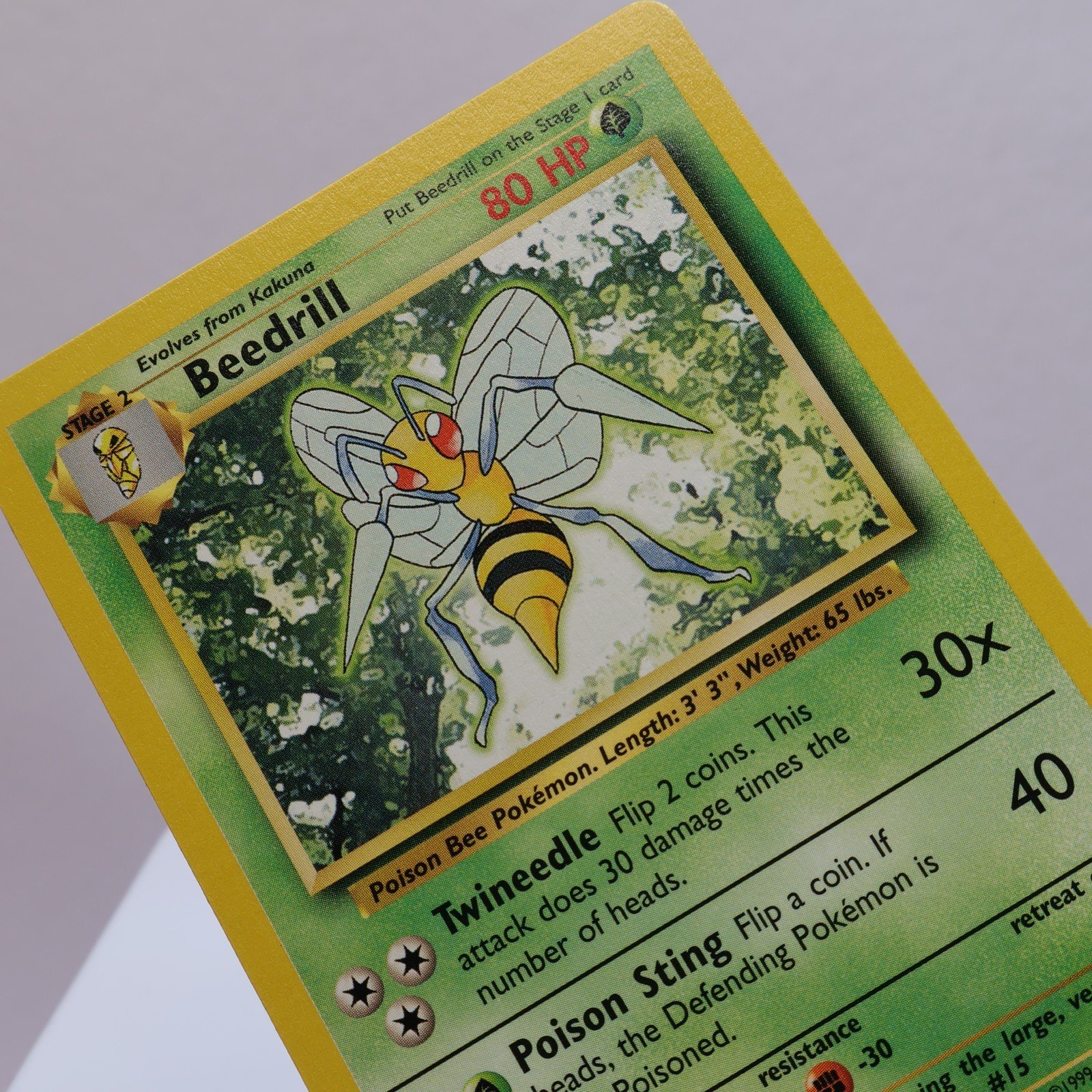 Pokemon TCG Beedrill 17102 Base Set Rare WOTC 1999 EXCNM 167830364422