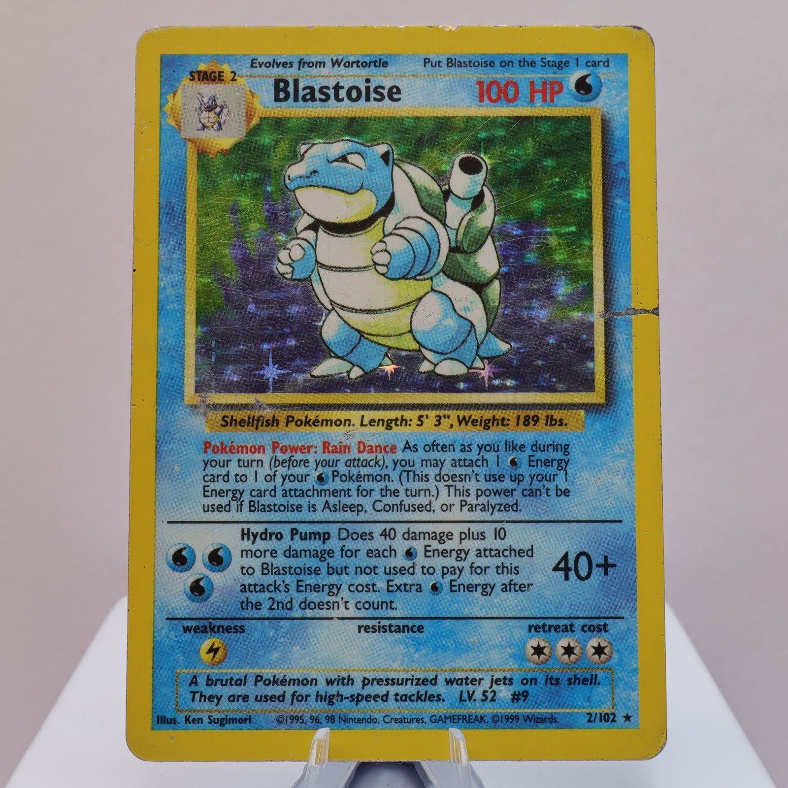 Pokemon TCG Blastoise 2102 Base Set Holo Rare WOTC 1999 HP 167830364452 2